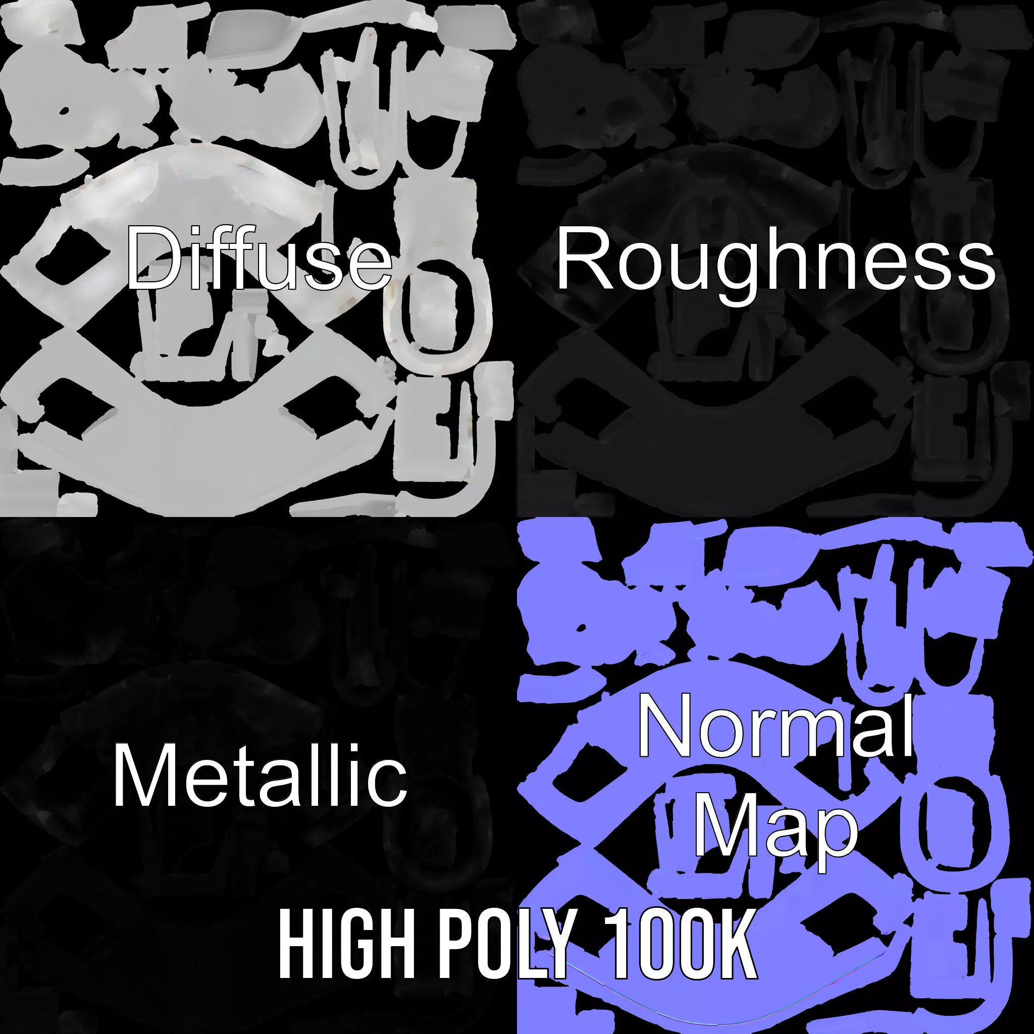 Modern White Bidet model pack Low-poly 3D model_3