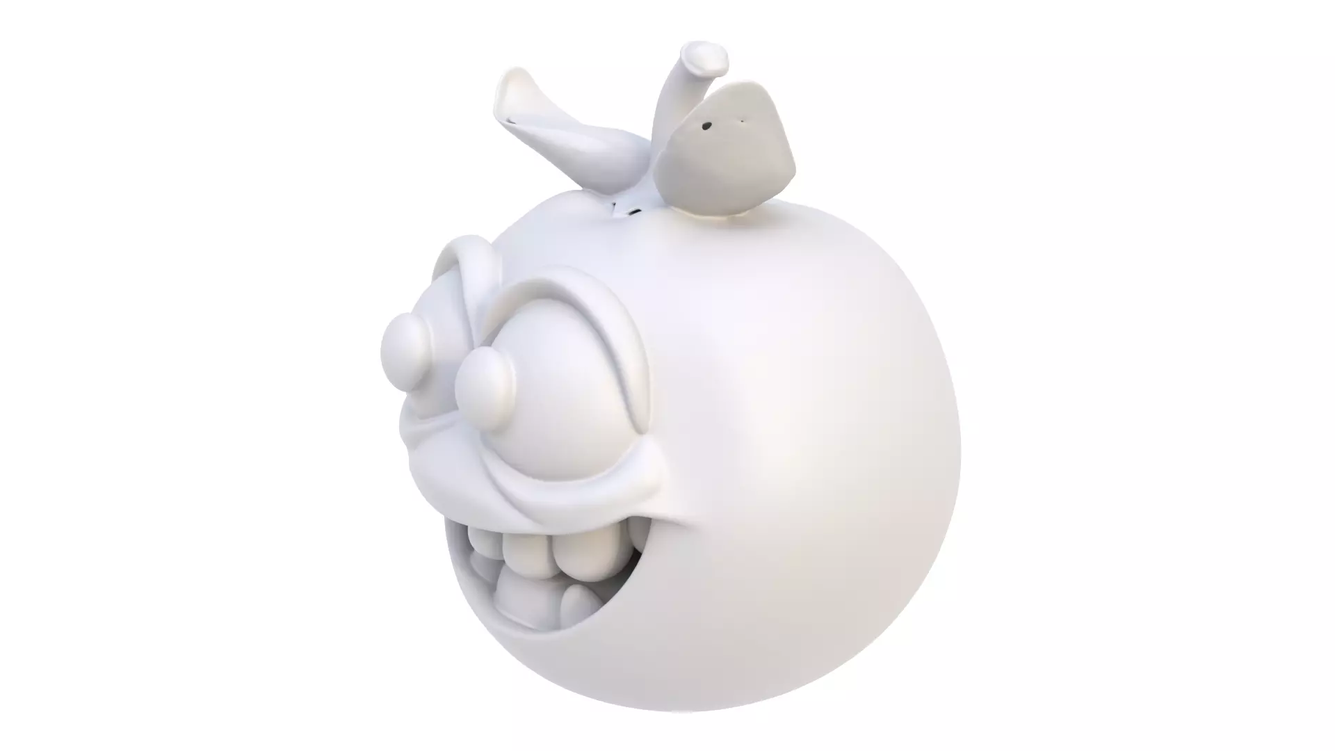 Smiling tomato 3D model_2