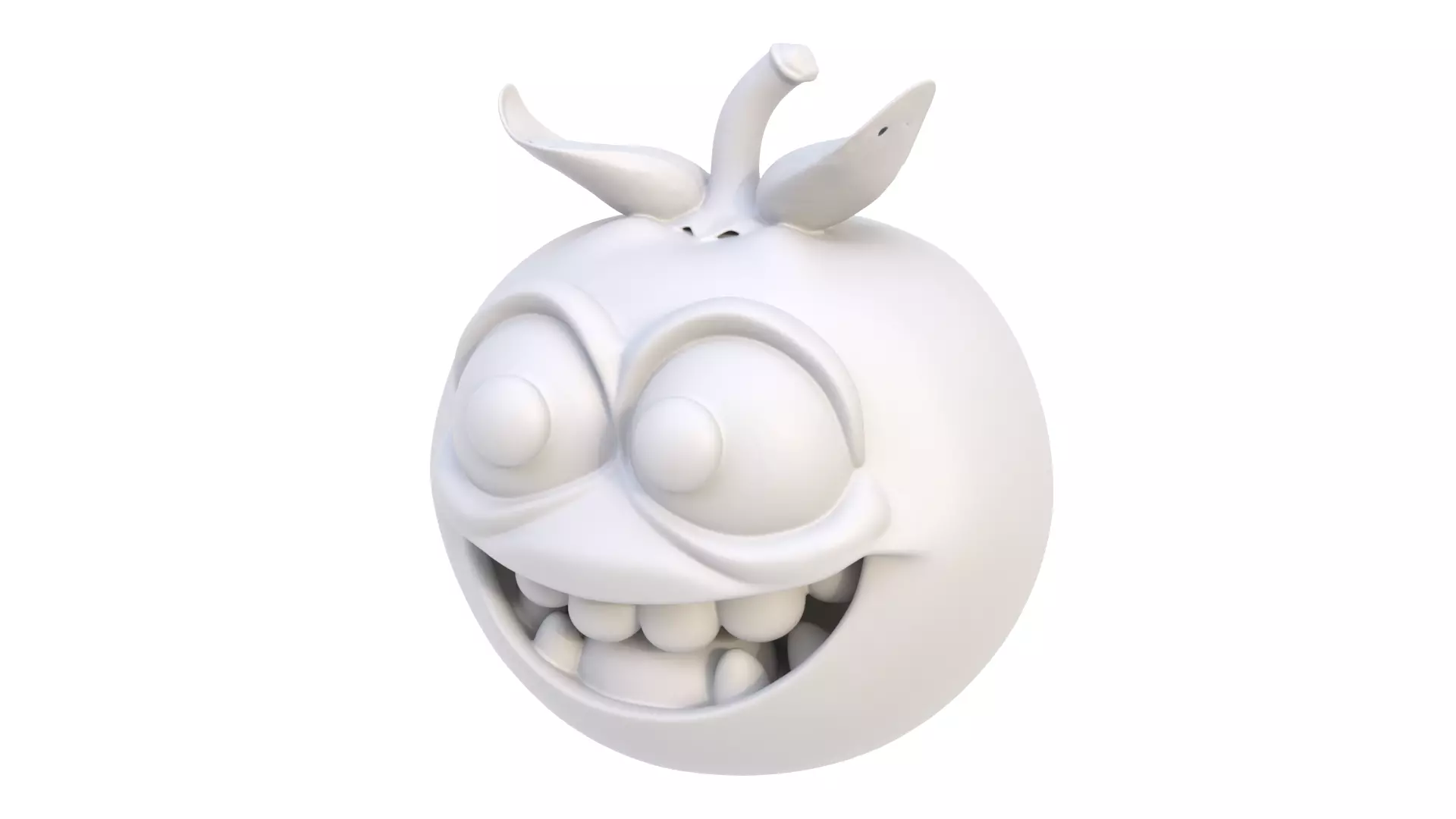 Smiling tomato 3D model_0
