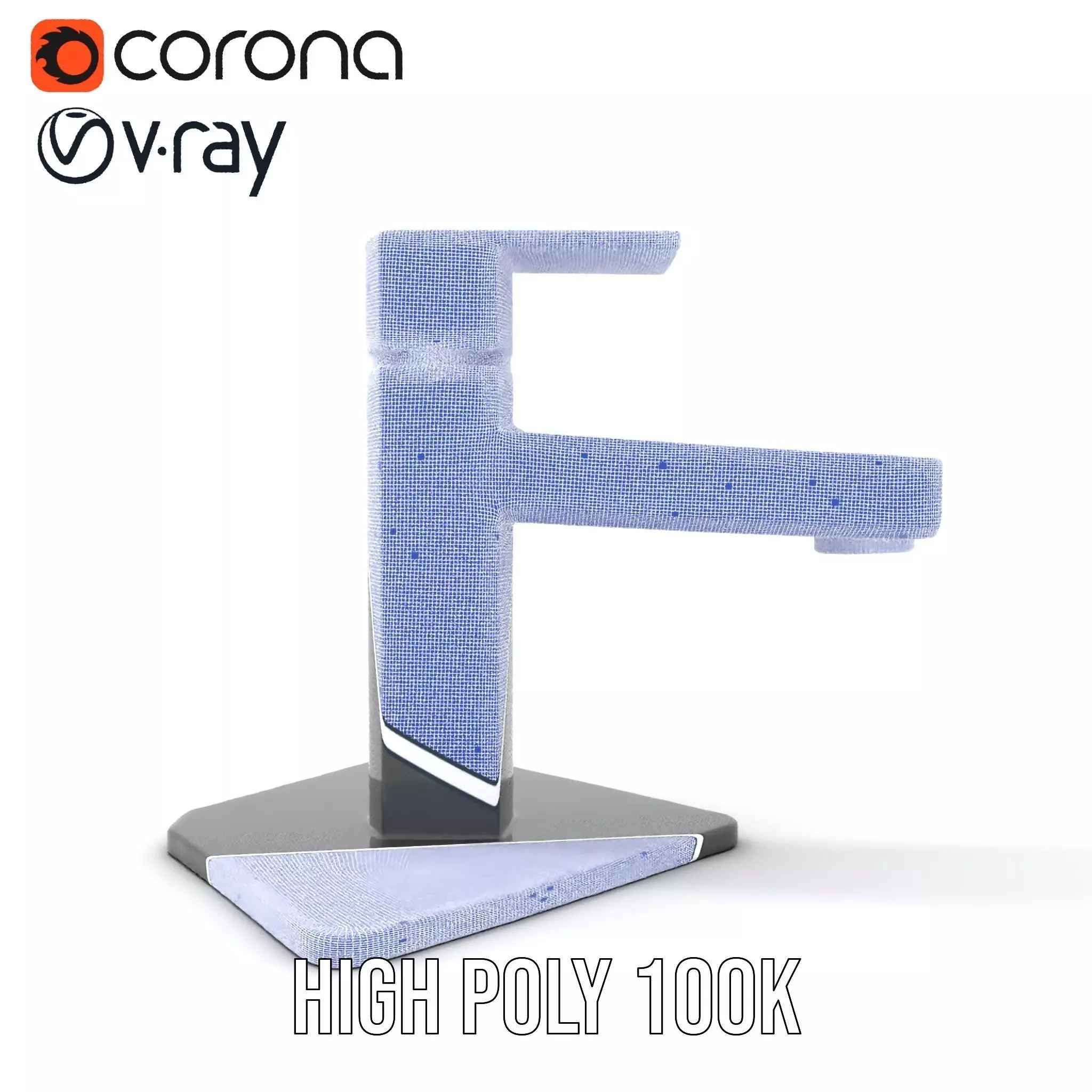 Matte Black Faucet model pack Low-poly 3D model_34