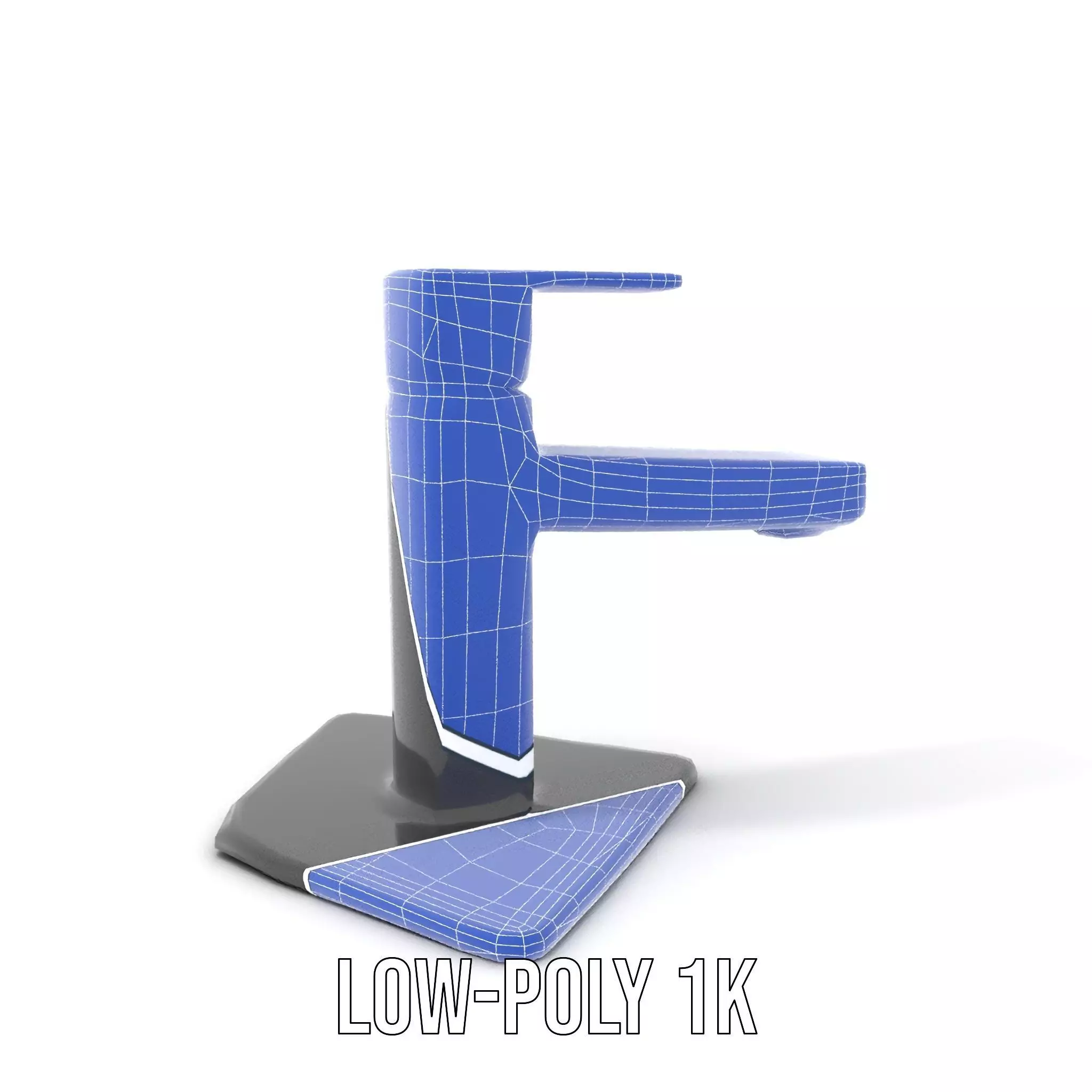 Matte Black Faucet model pack Low-poly 3D model_12