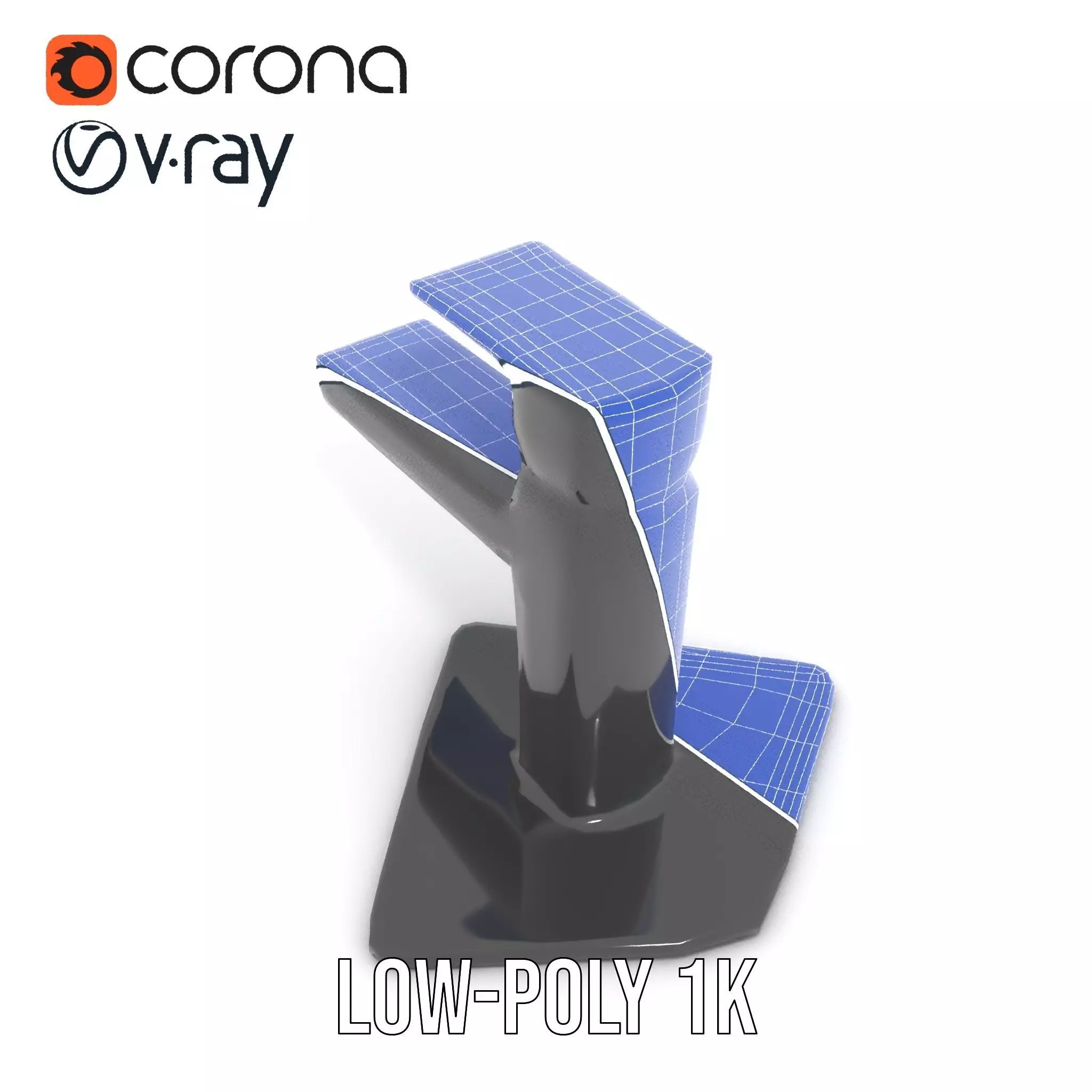 Matte Black Faucet model pack Low-poly 3D model_31