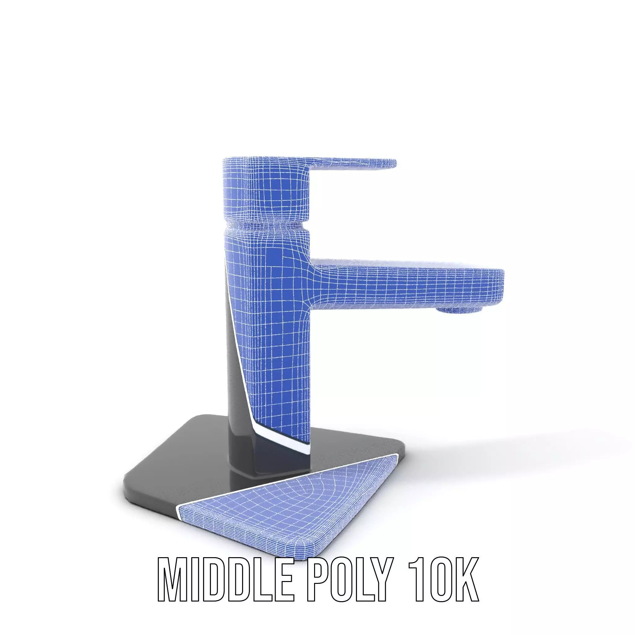 Matte Black Faucet model pack Low-poly 3D model_15