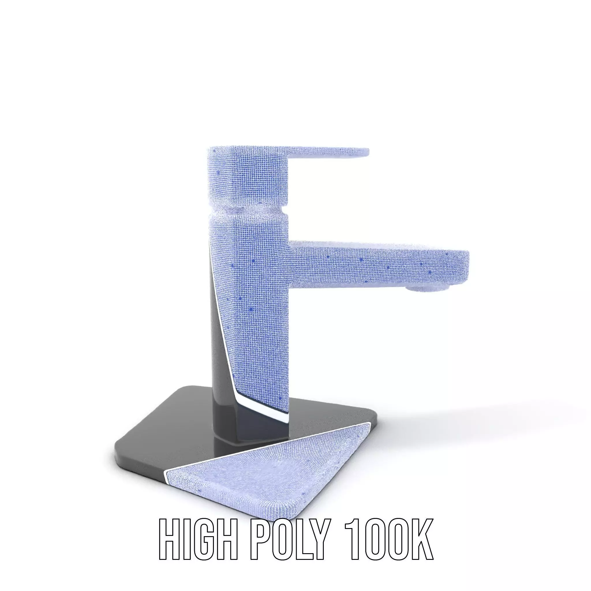 Matte Black Faucet model pack Low-poly 3D model_4