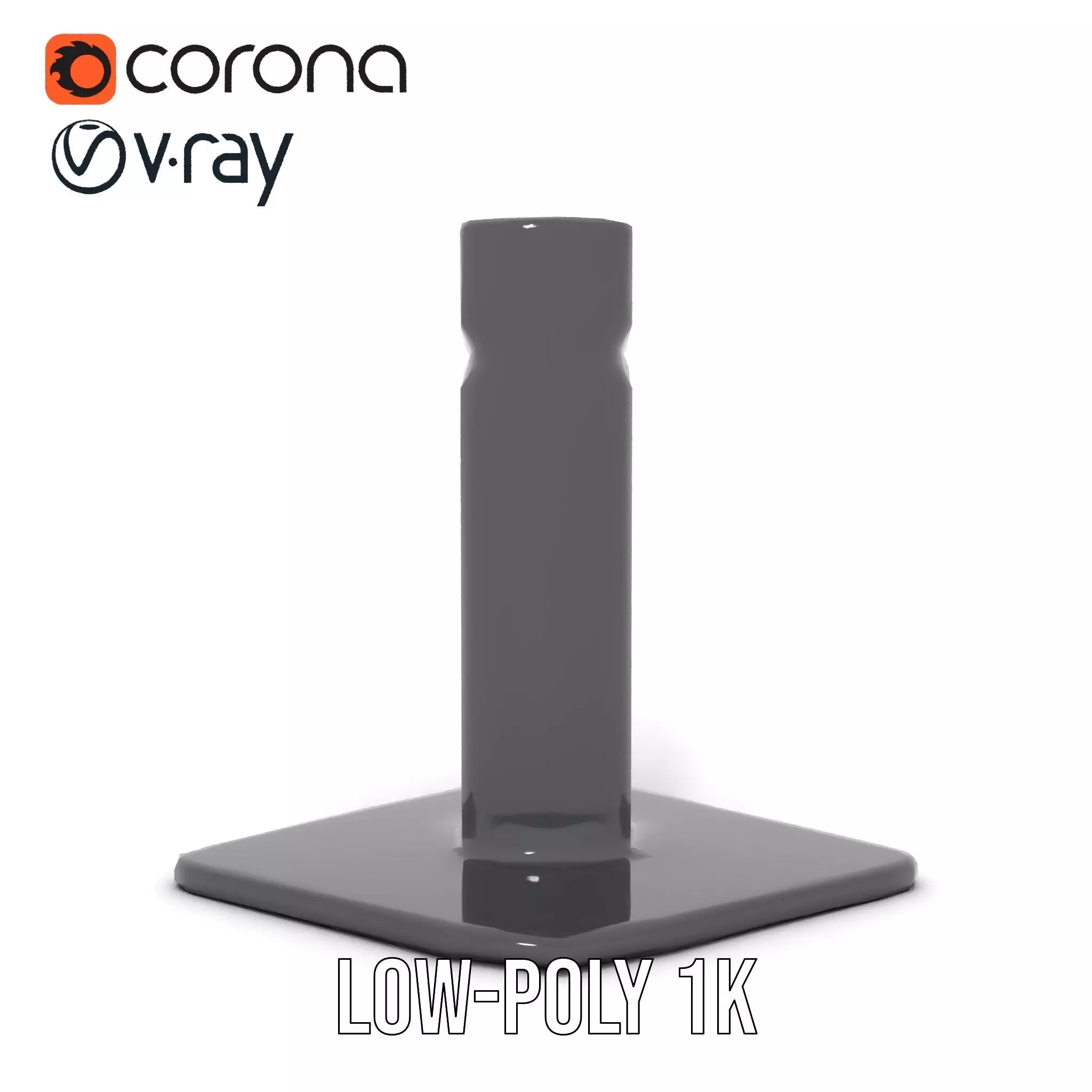 Matte Black Faucet model pack Low-poly 3D model_19