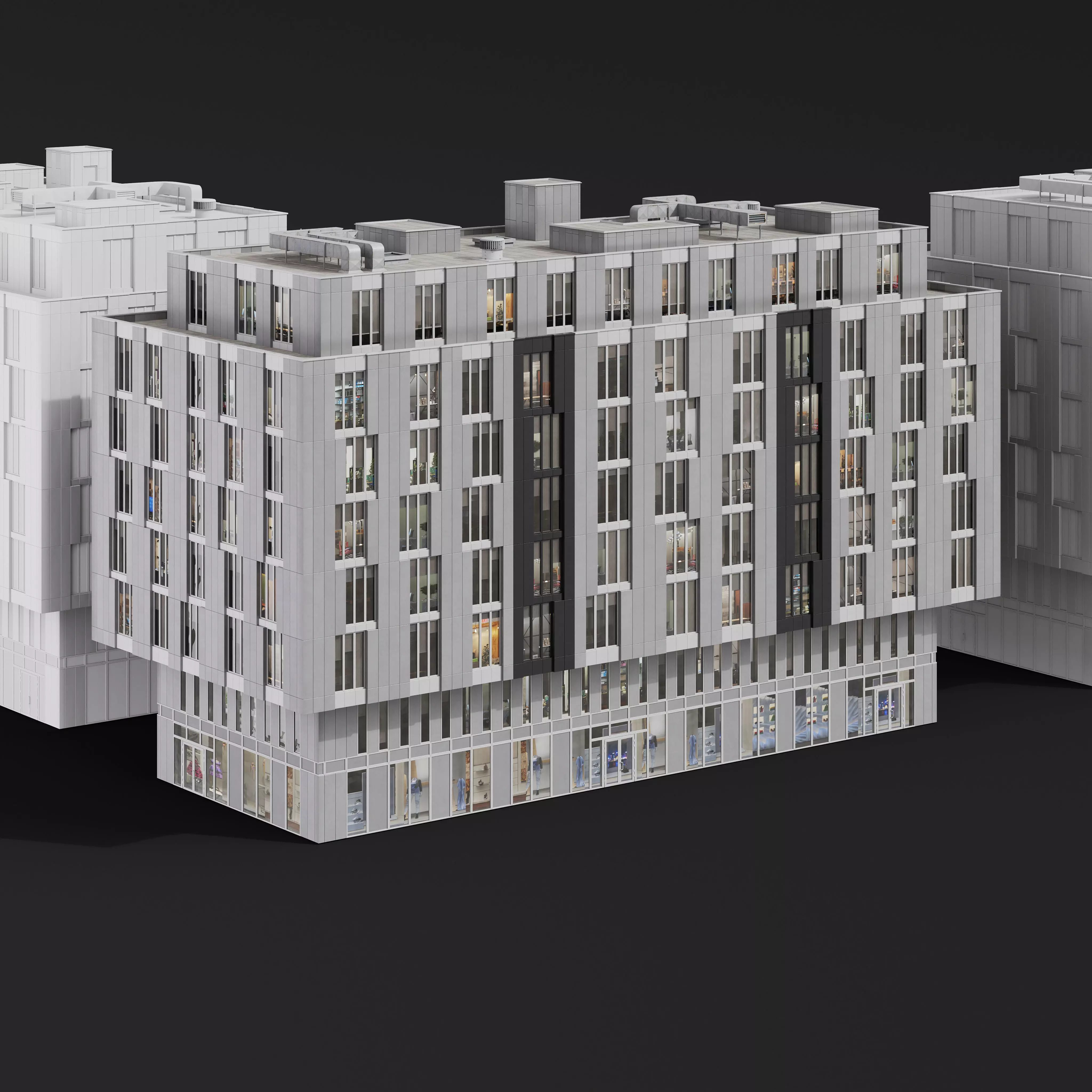 Archmodels vol 304 -  medium-sized modern city buildings 3D model_9