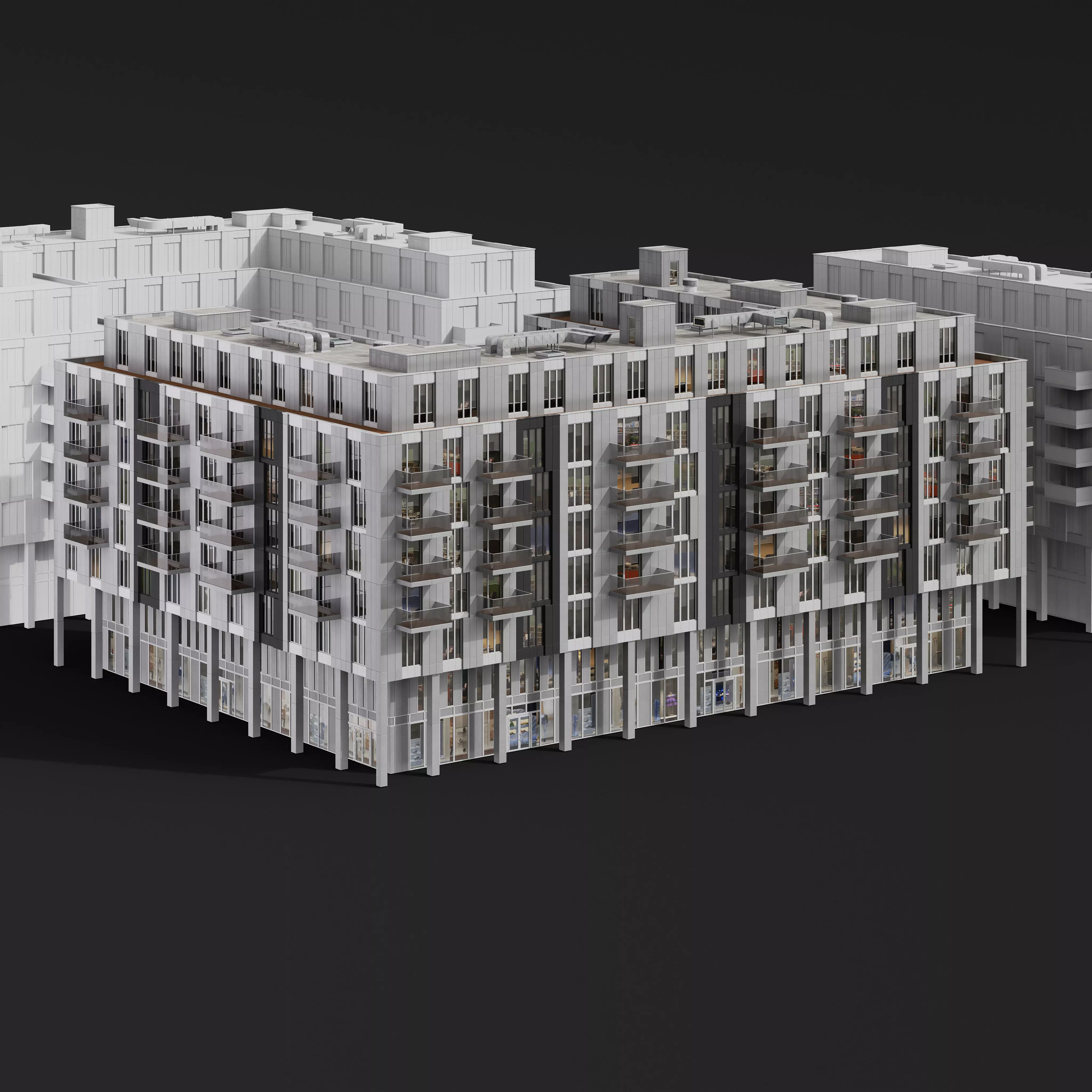 Archmodels vol 304 -  medium-sized modern city buildings 3D model_12