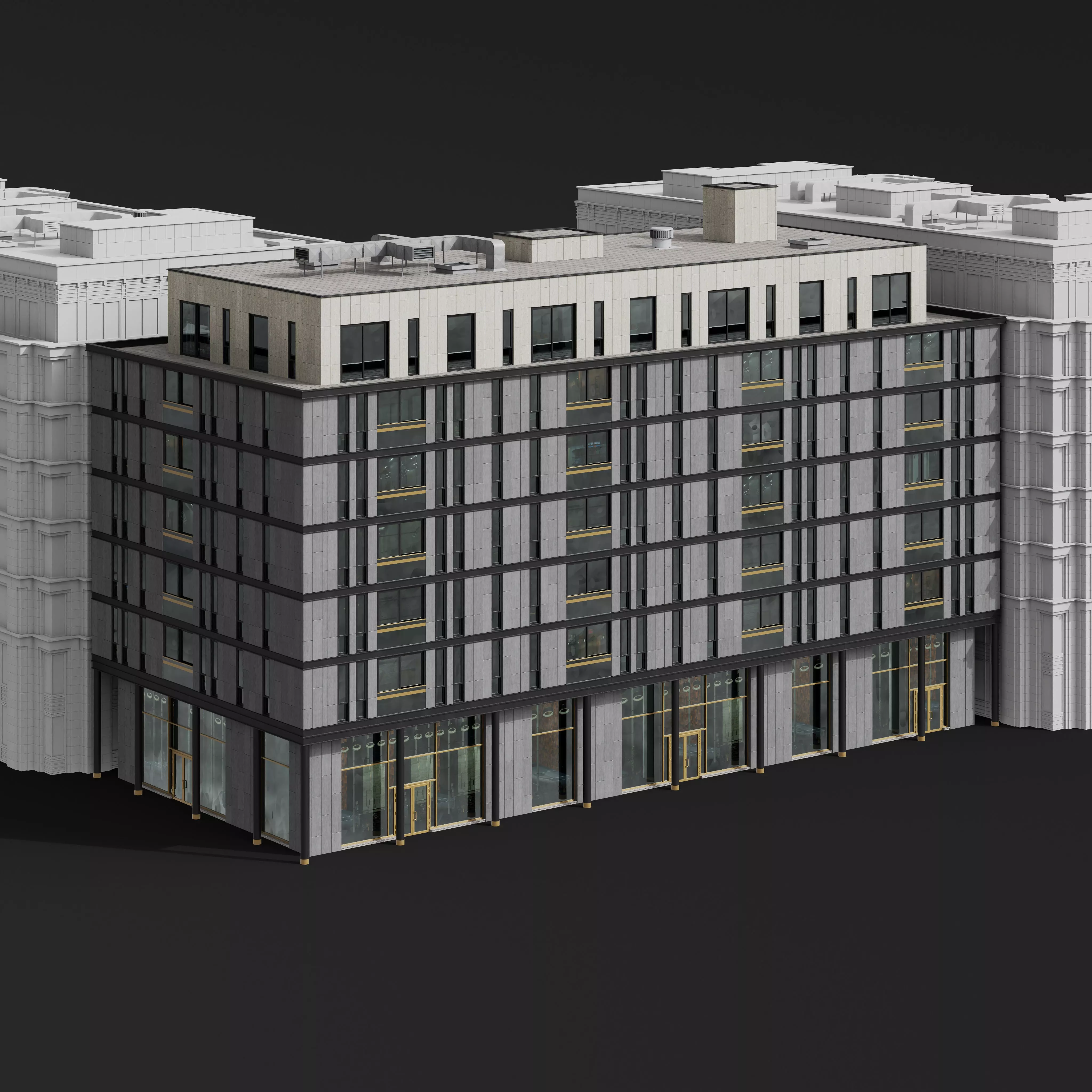 Archmodels vol 304 -  medium-sized modern city buildings 3D model_5