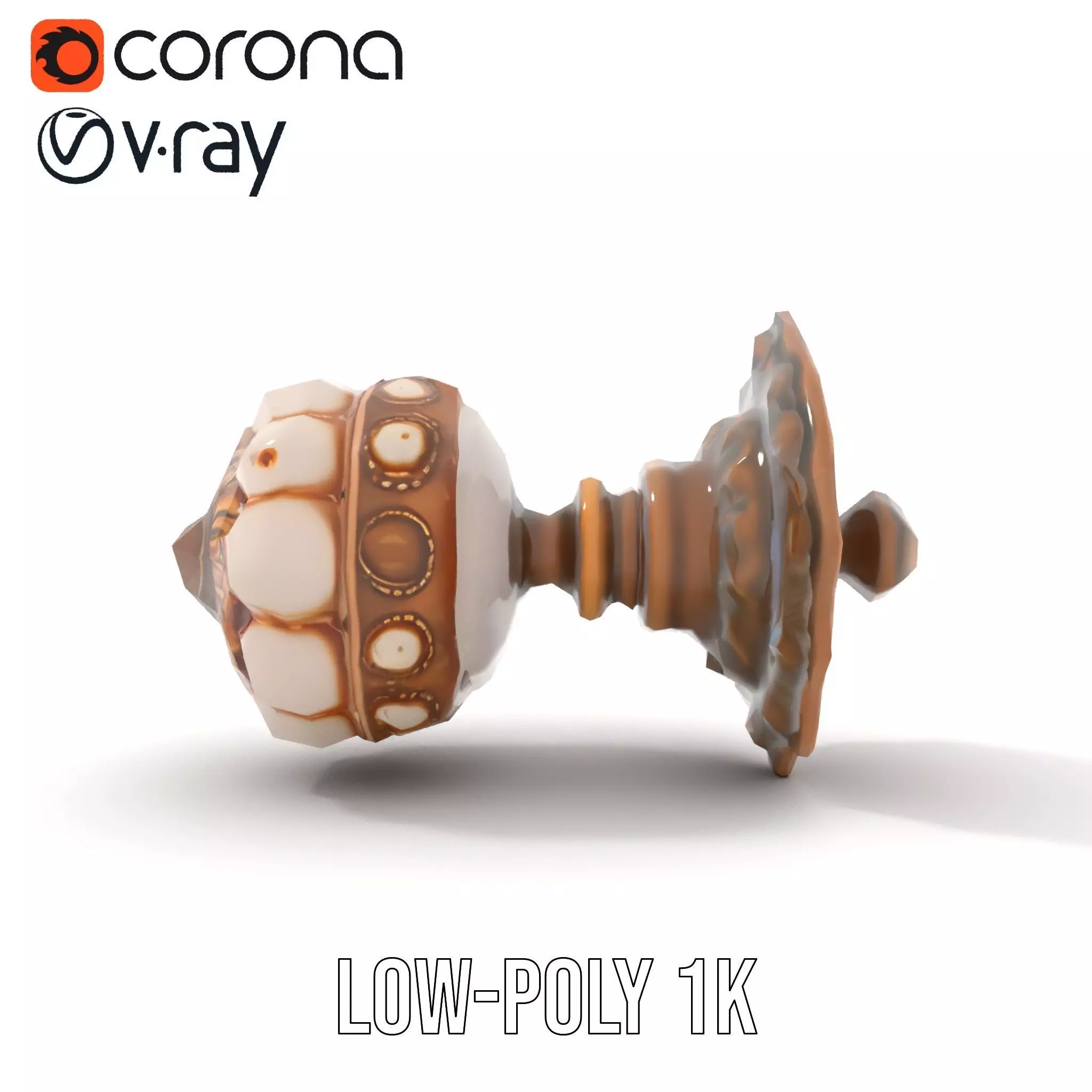 Ornate Gold Door Knob model pack Low-poly 3D model_26