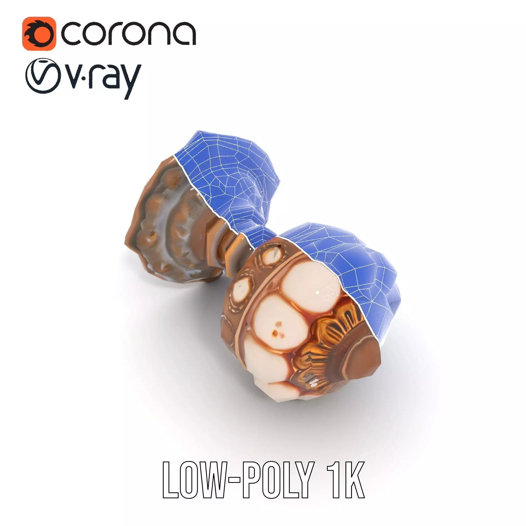 Ornate Gold Door Knob model pack Low-poly 3D model_14