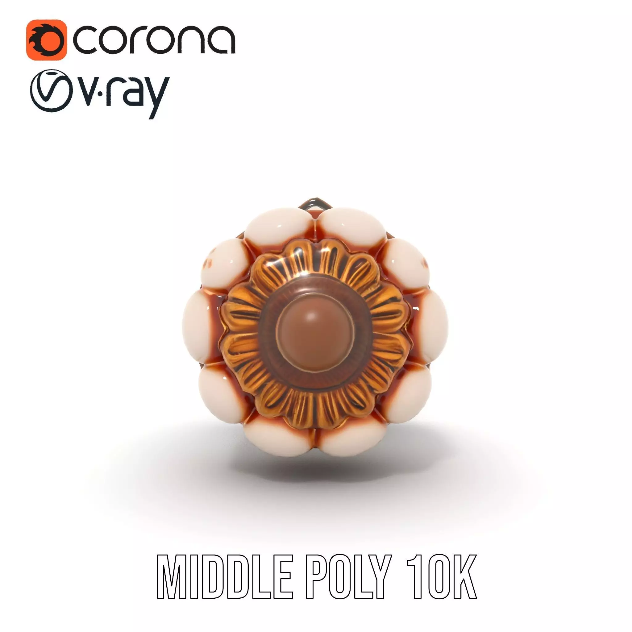 Ornate Gold Door Knob model pack Low-poly 3D model_27