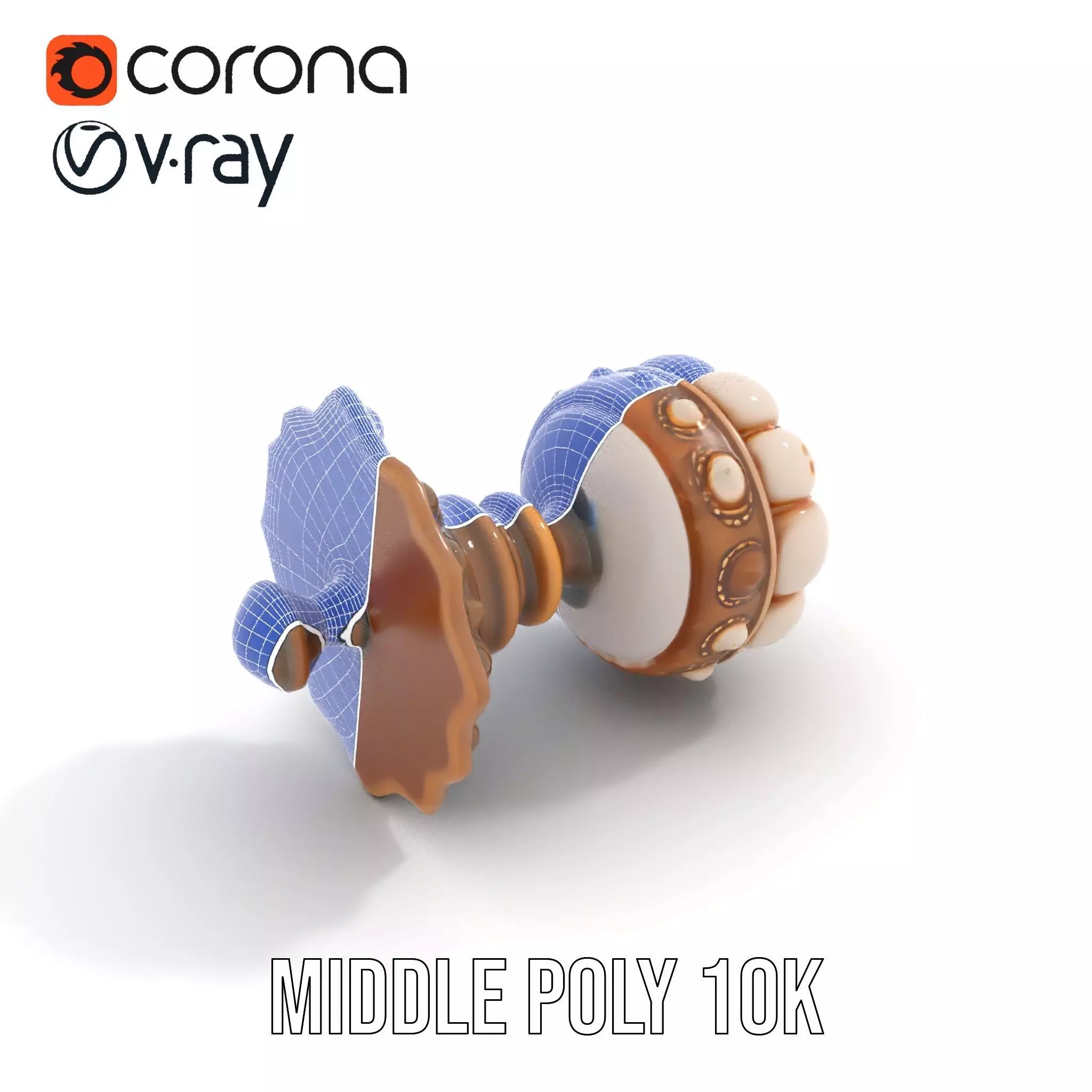 Ornate Gold Door Knob model pack Low-poly 3D model_22