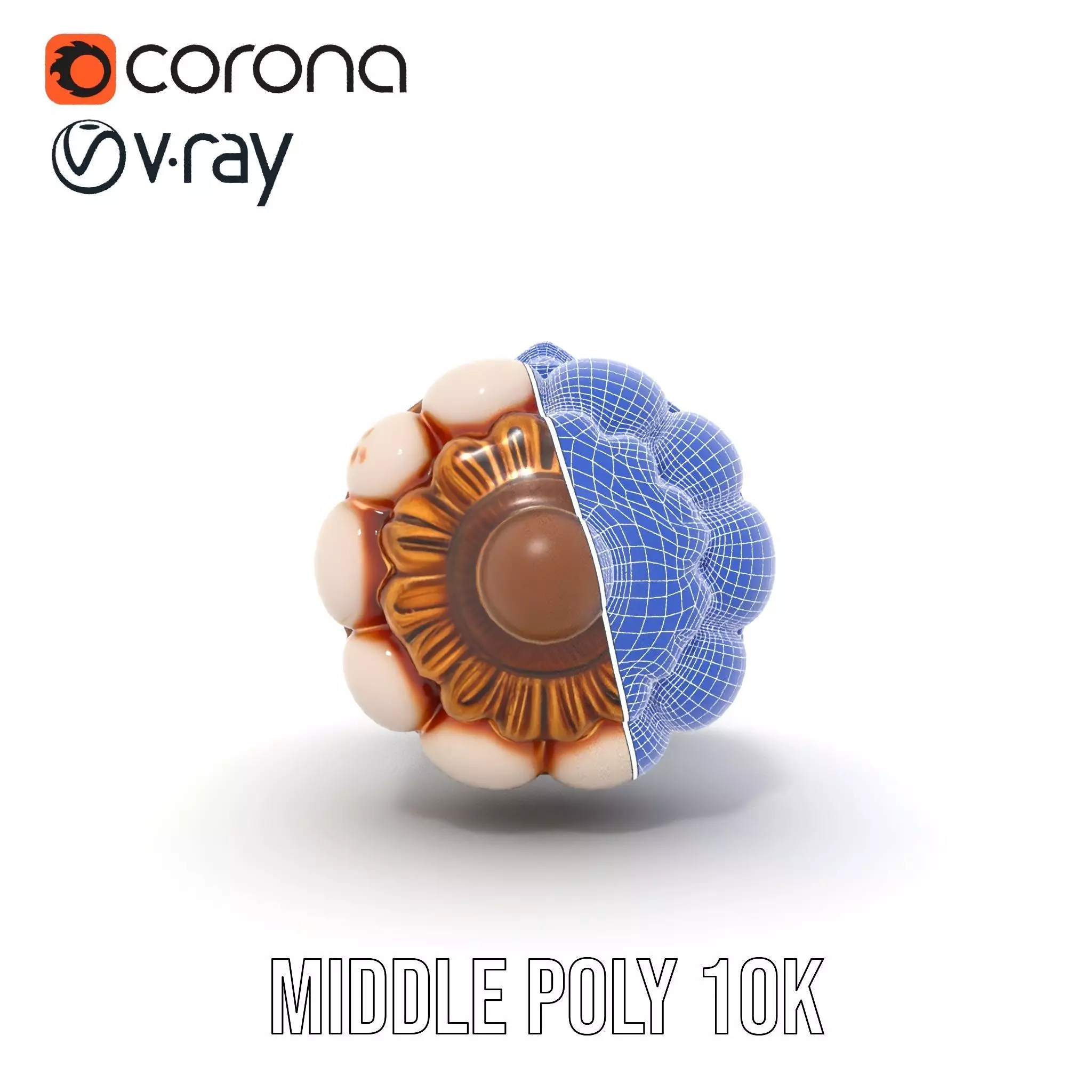 Ornate Gold Door Knob model pack Low-poly 3D model_25