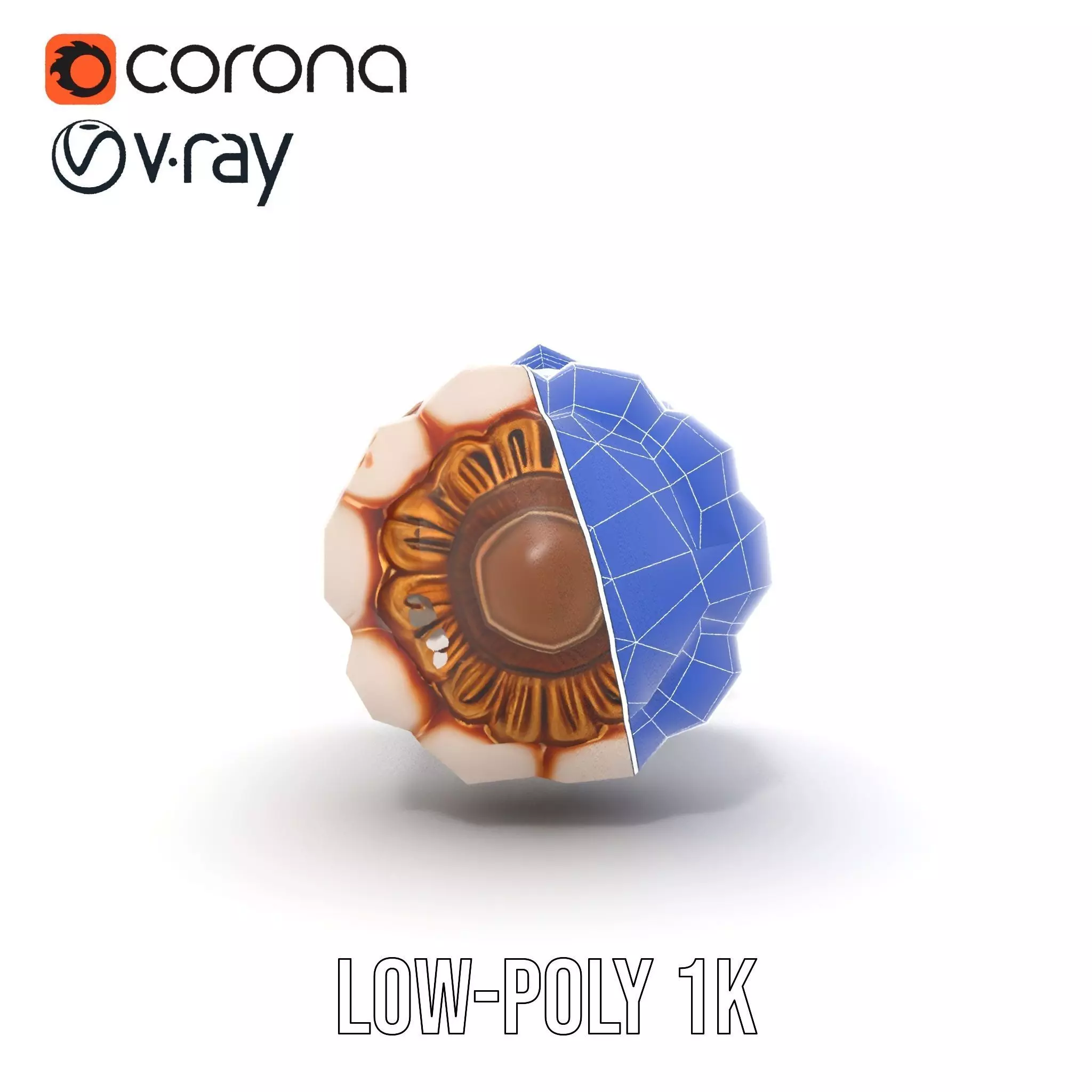 Ornate Gold Door Knob model pack Low-poly 3D model_31