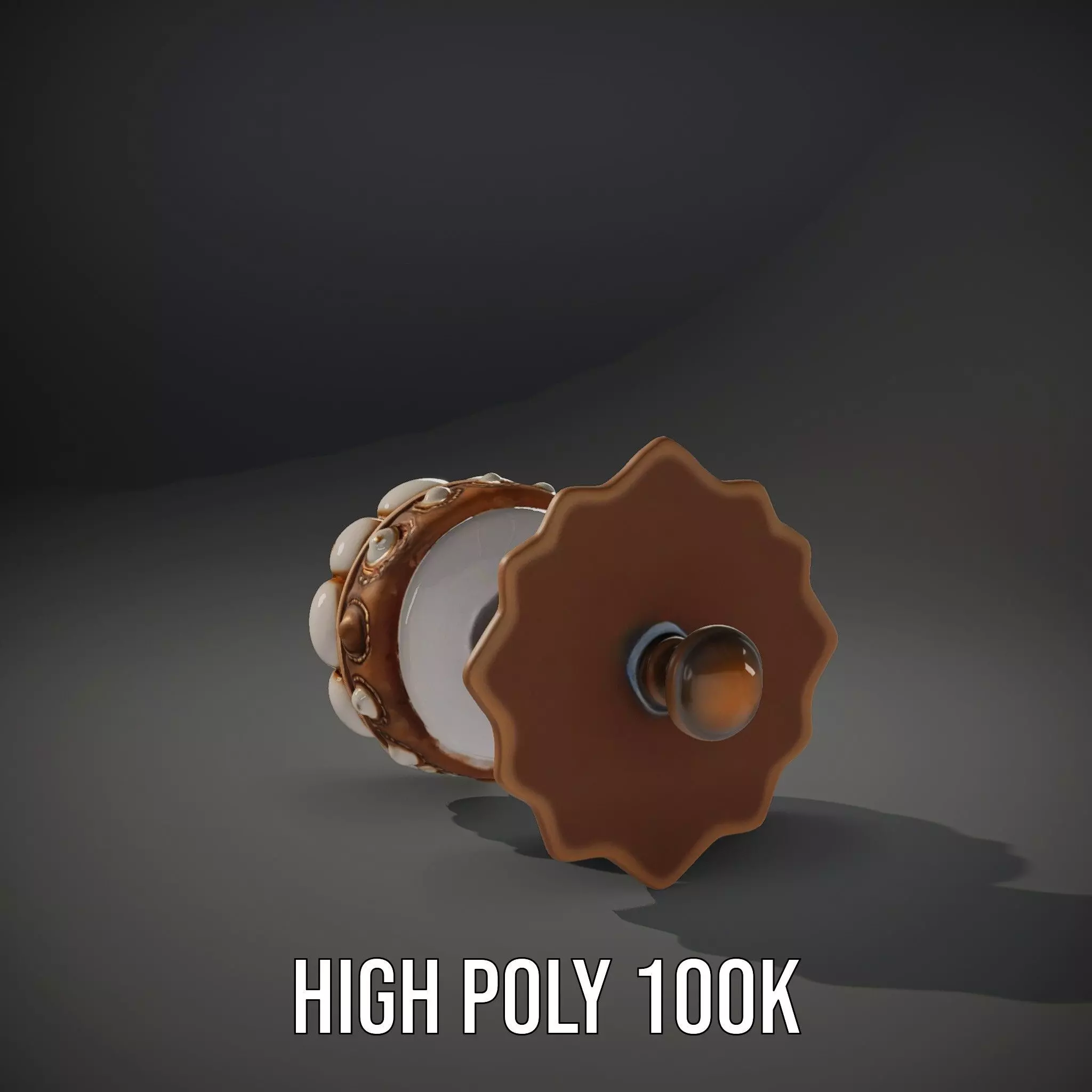 Ornate Gold Door Knob model pack Low-poly 3D model_8