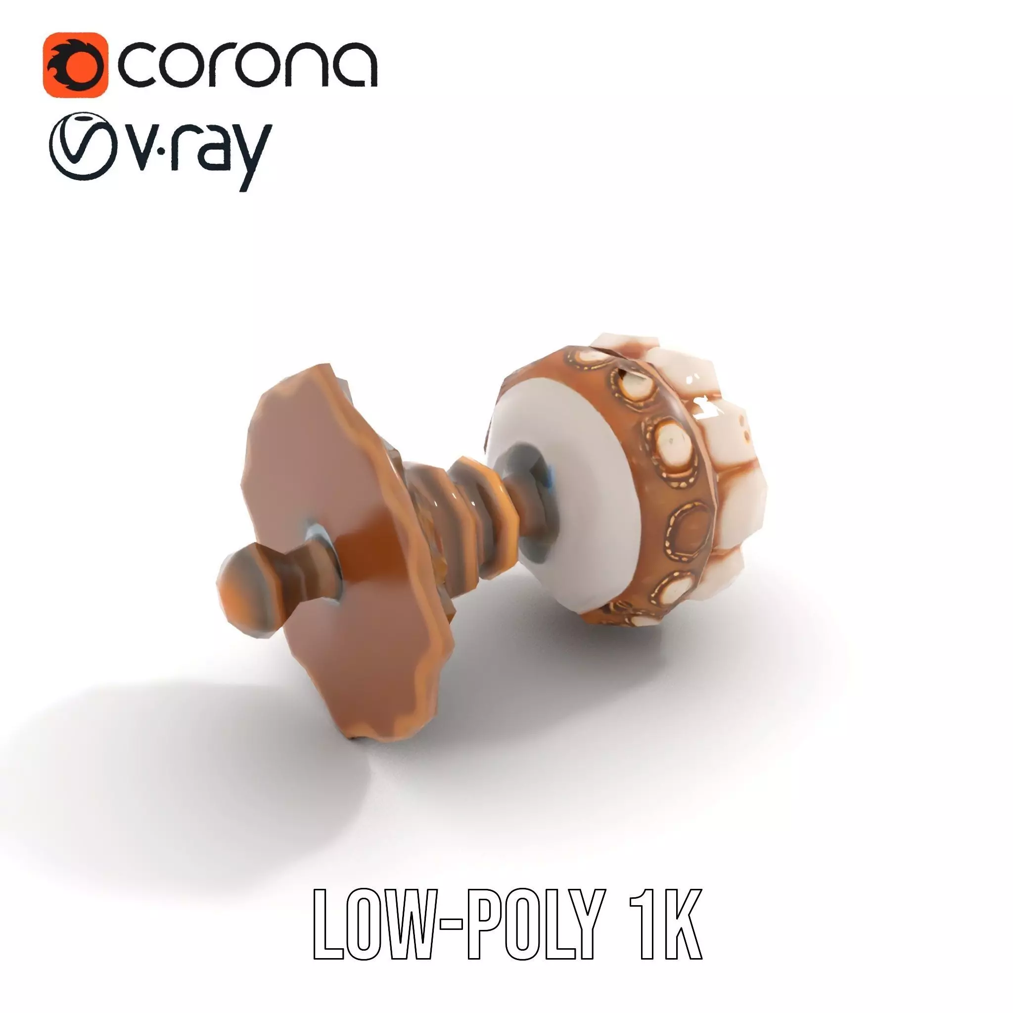 Ornate Gold Door Knob model pack Low-poly 3D model_20