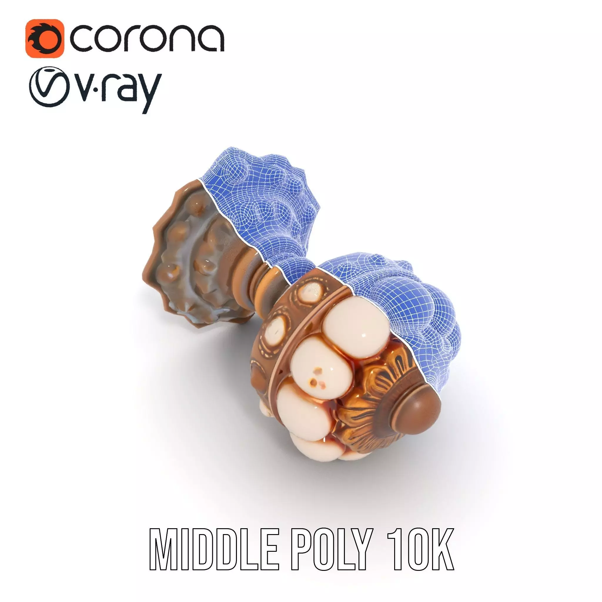 Ornate Gold Door Knob model pack Low-poly 3D model_30