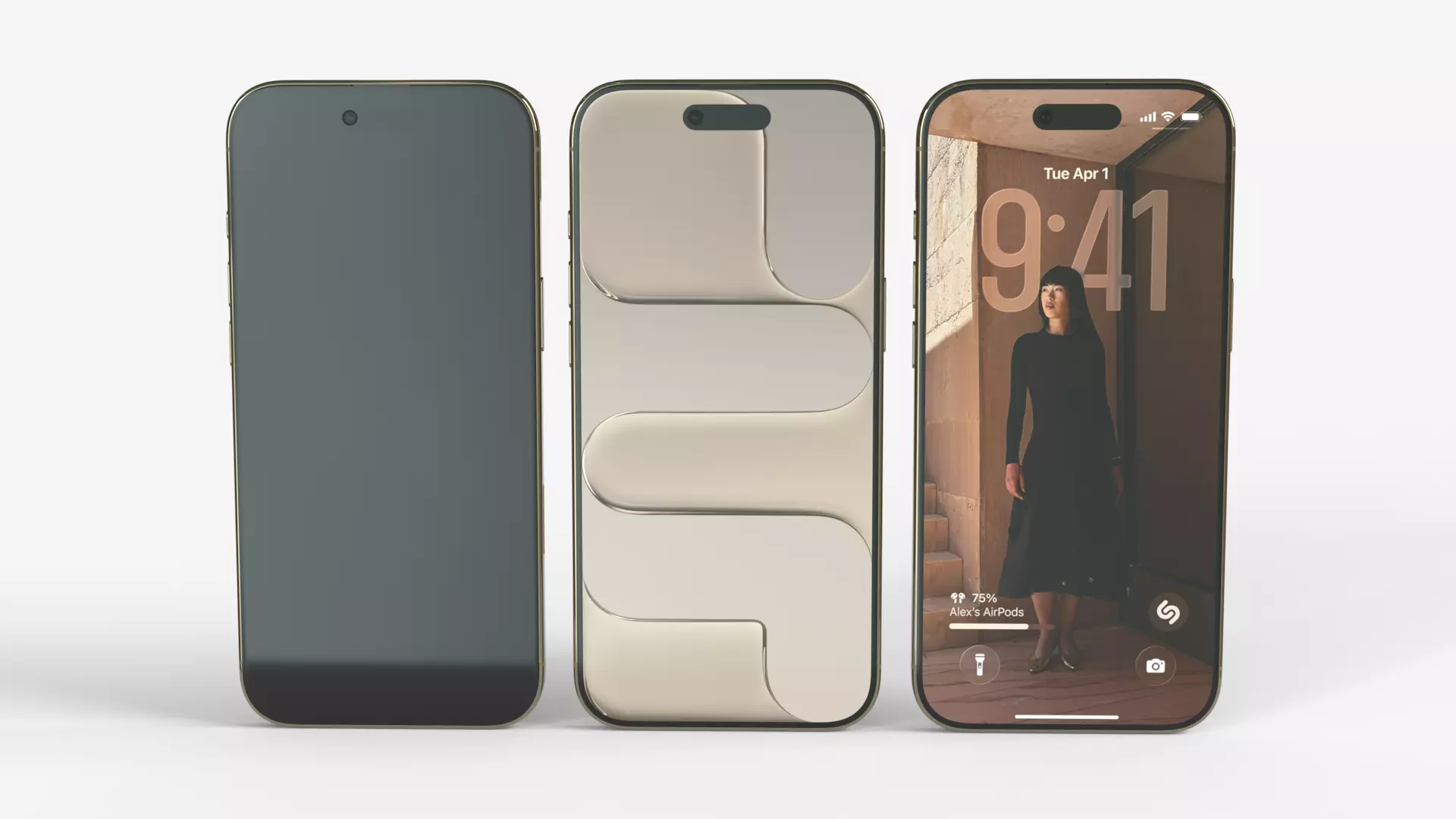 Apple Iphone Air 2025 Gold 3D model_2