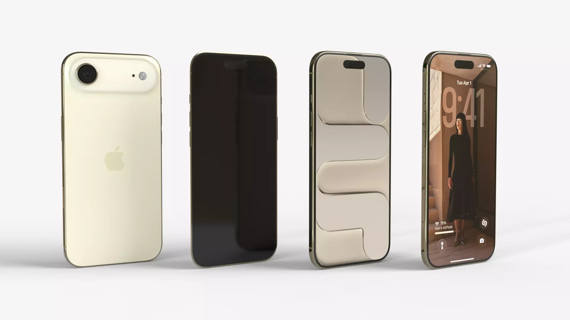 Apple Iphone Air 2025 Gold 3D model_0