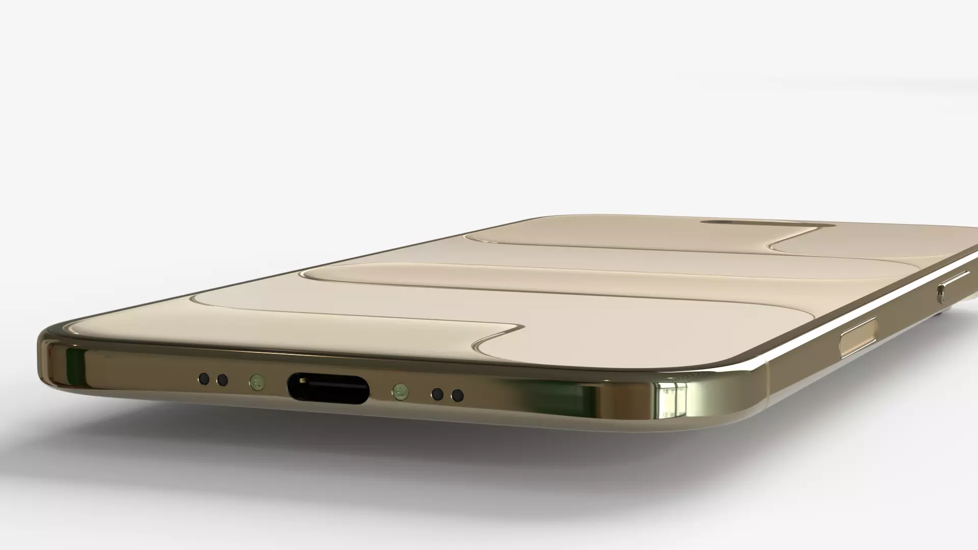 Apple Iphone Air 2025 Gold 3D model_5