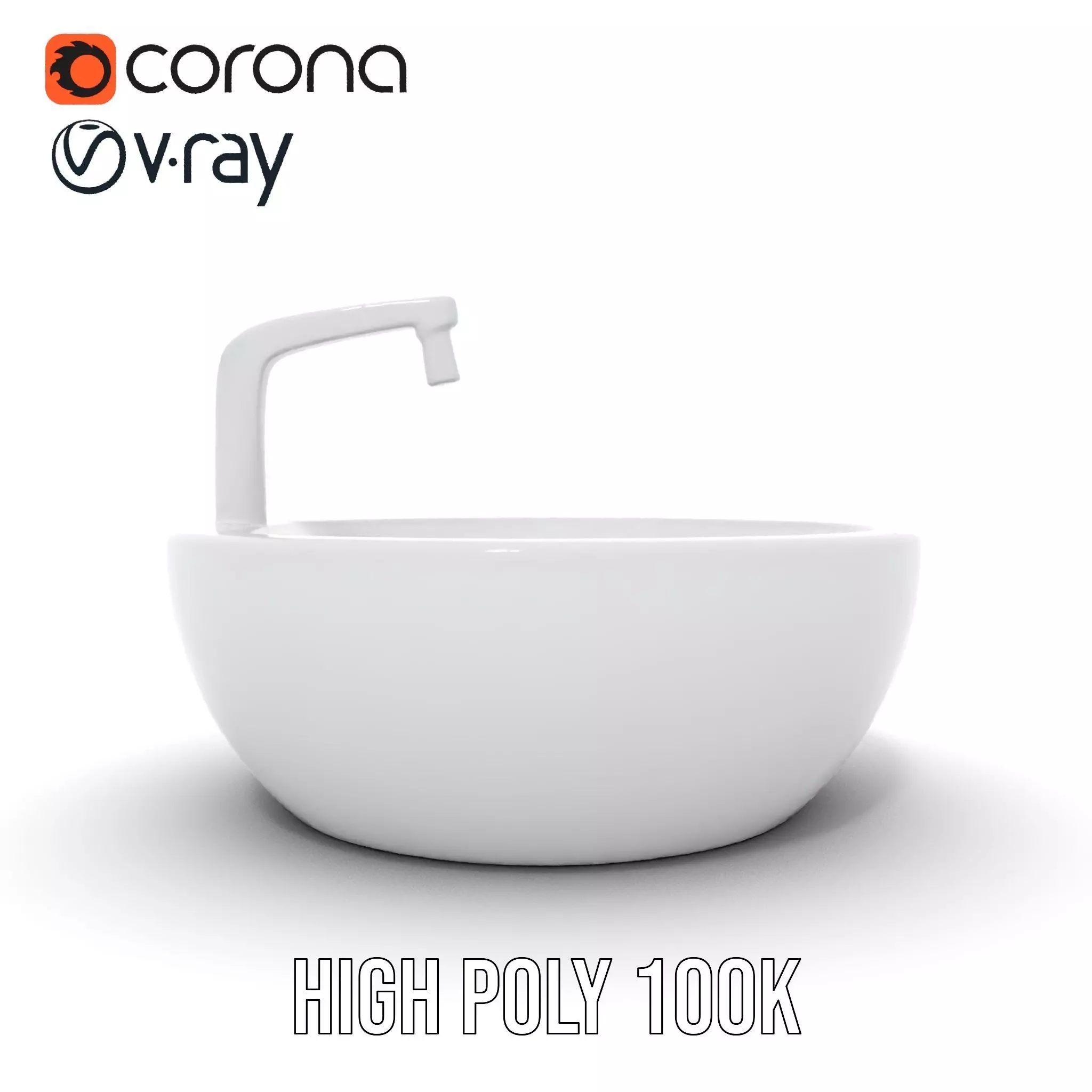 Modern Porcelain Basin model pack Low-poly 3D model_31