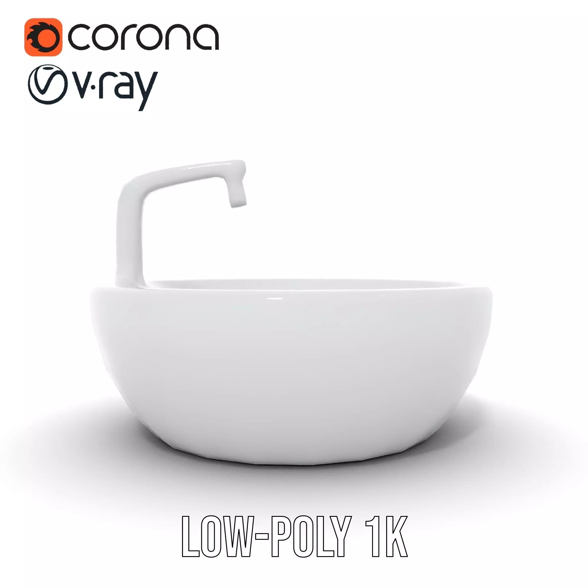 Modern Porcelain Basin model pack Low-poly 3D model_16