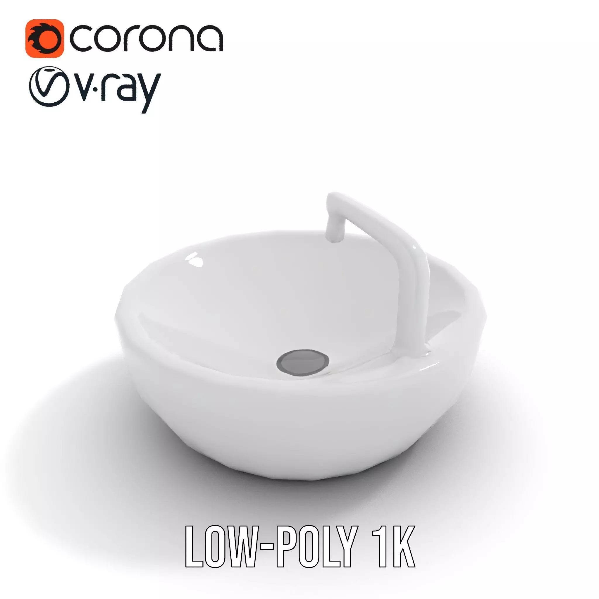 Modern Porcelain Basin model pack Low-poly 3D model_14