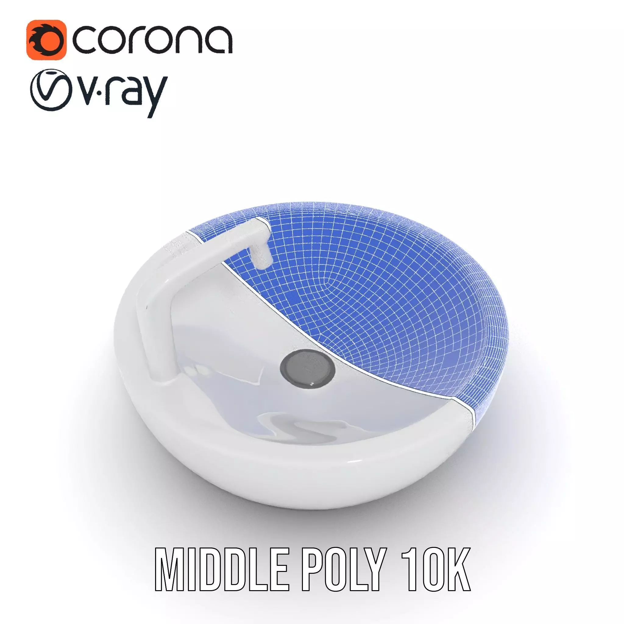 Modern Porcelain Basin model pack Low-poly 3D model_18