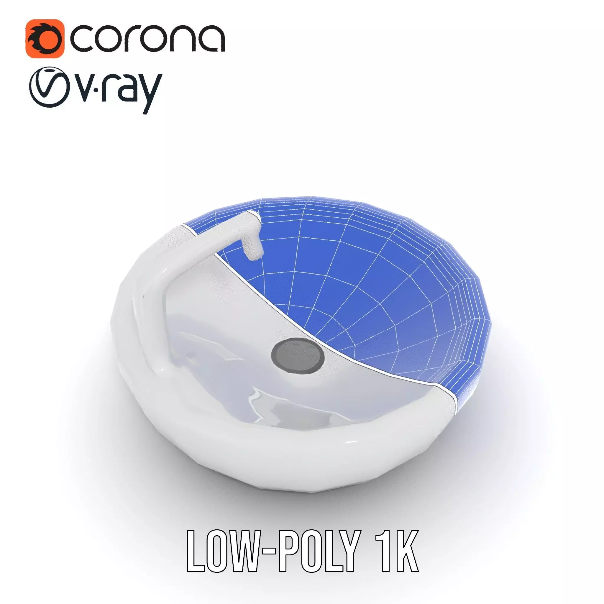 Modern Porcelain Basin model pack Low-poly 3D model_25