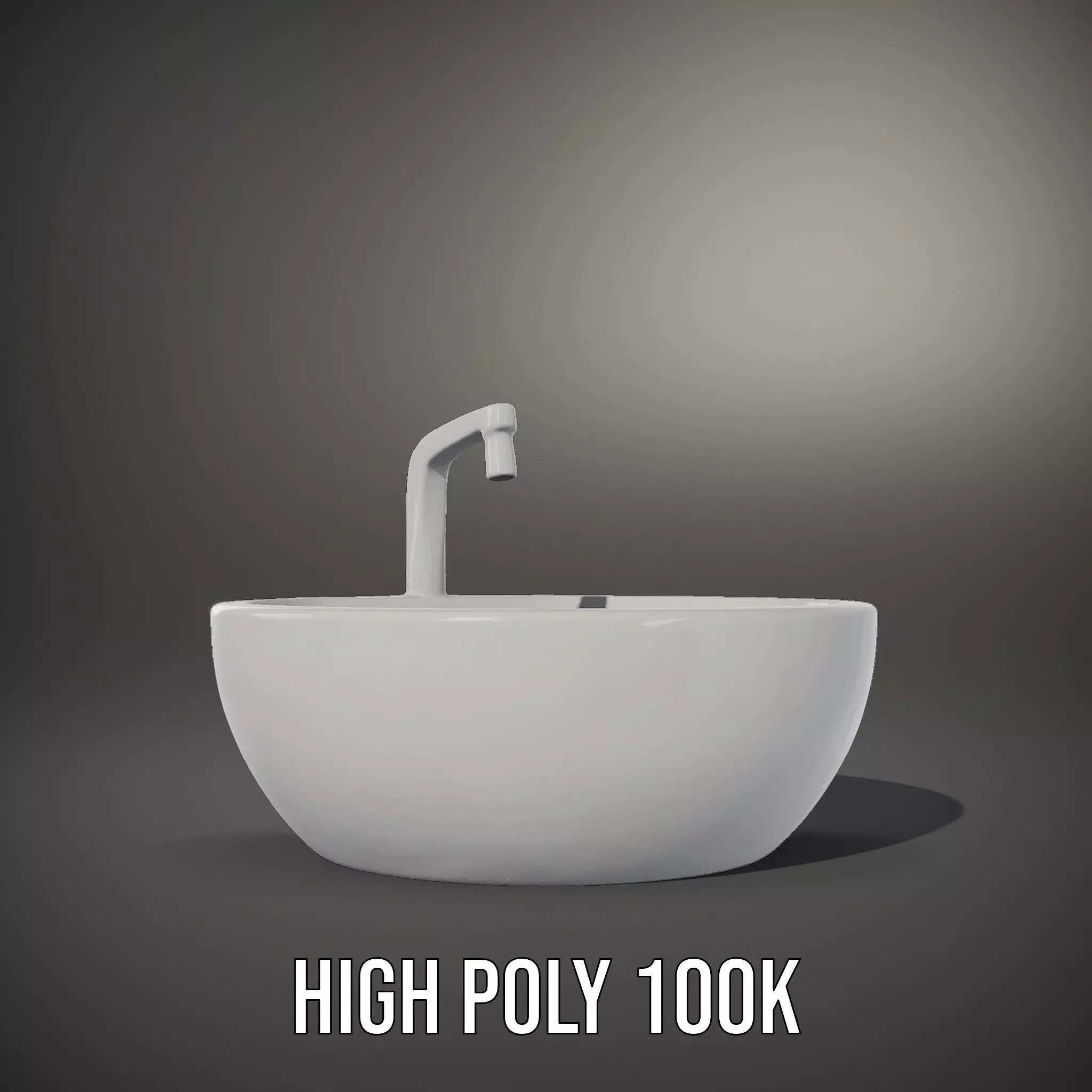 Modern Porcelain Basin model pack Low-poly 3D model_10