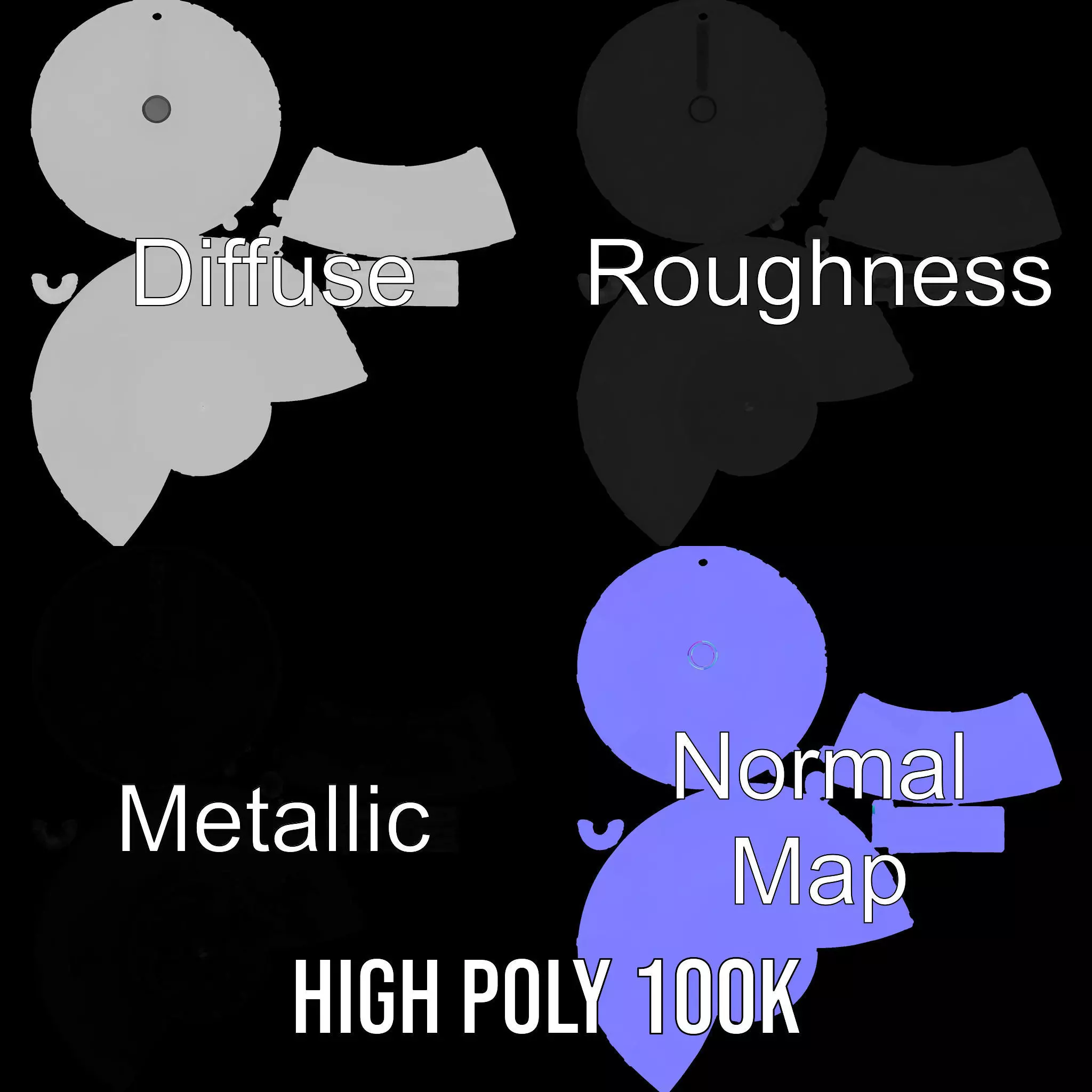 Modern Porcelain Basin model pack Low-poly 3D model_3