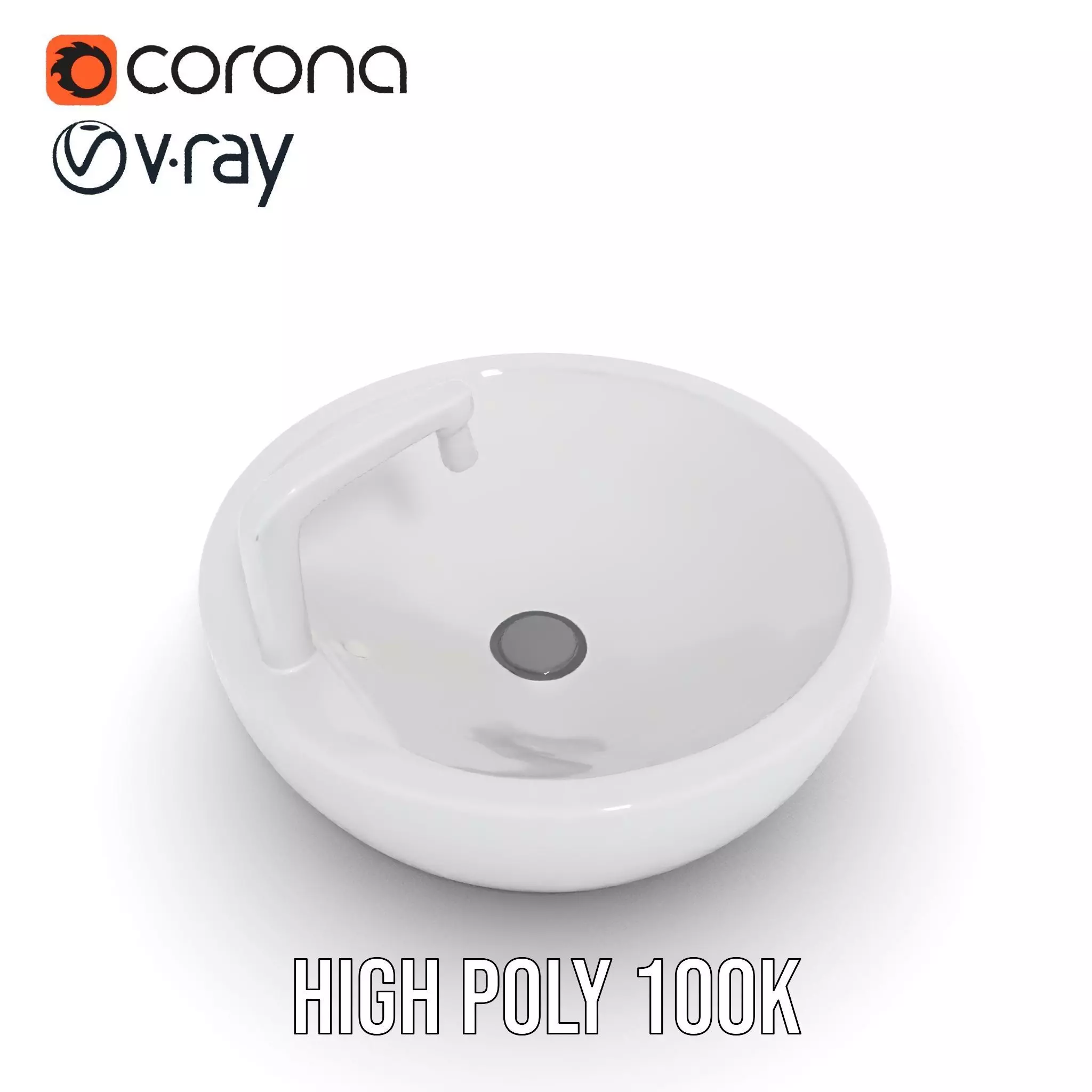 Modern Porcelain Basin model pack Low-poly 3D model_20