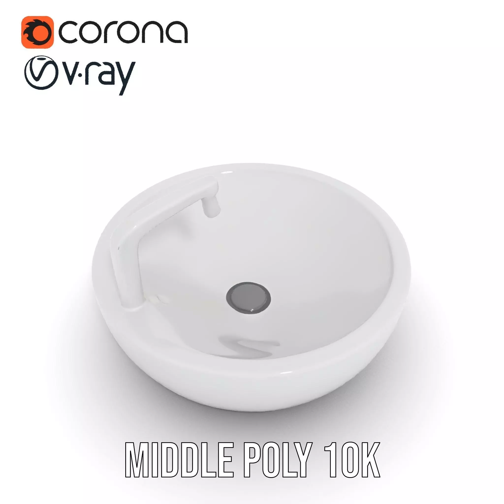 Modern Porcelain Basin model pack Low-poly 3D model_13