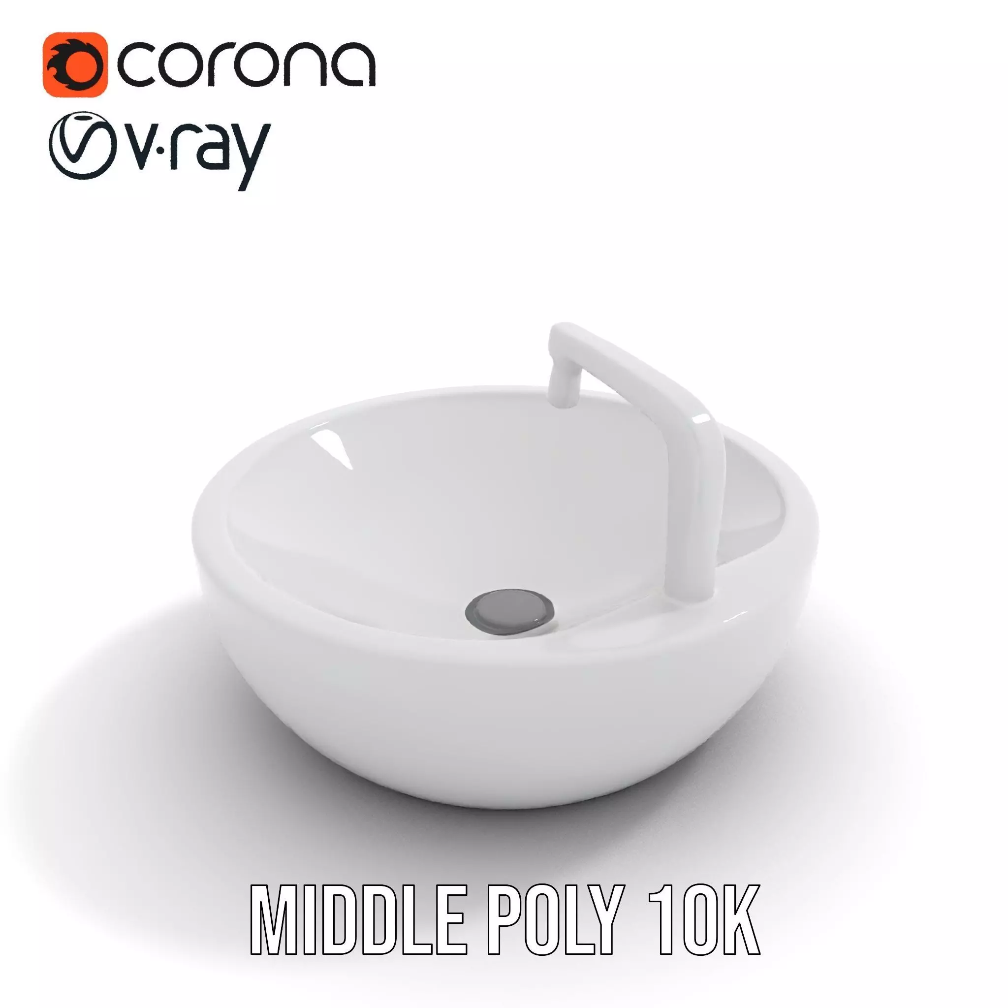 Modern Porcelain Basin model pack Low-poly 3D model_11