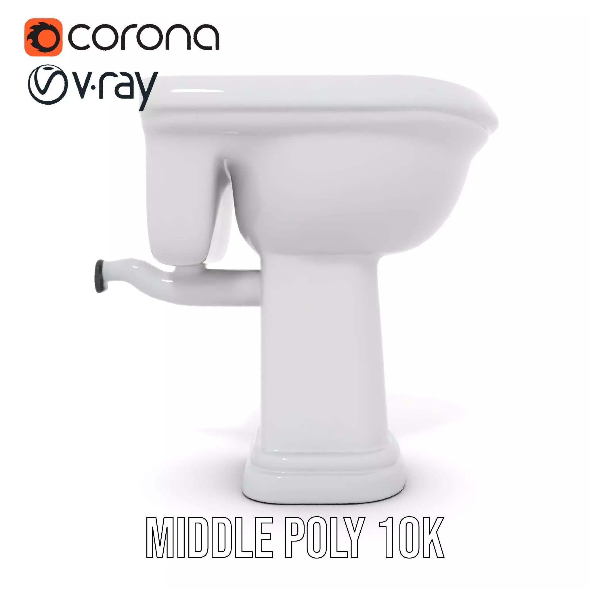 Classic White Sink model pack Low-poly 3D model_21