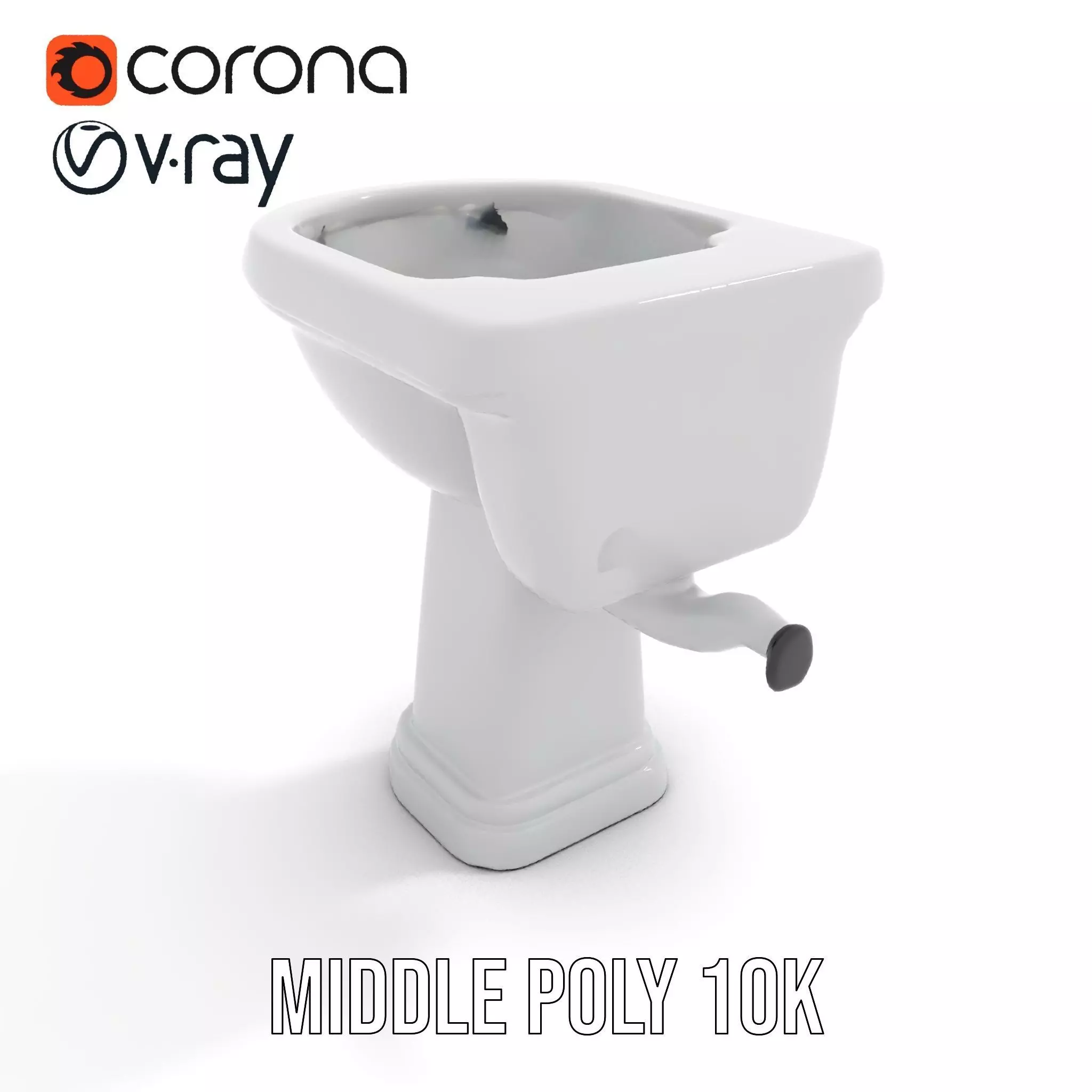 Classic White Sink model pack Low-poly 3D model_13