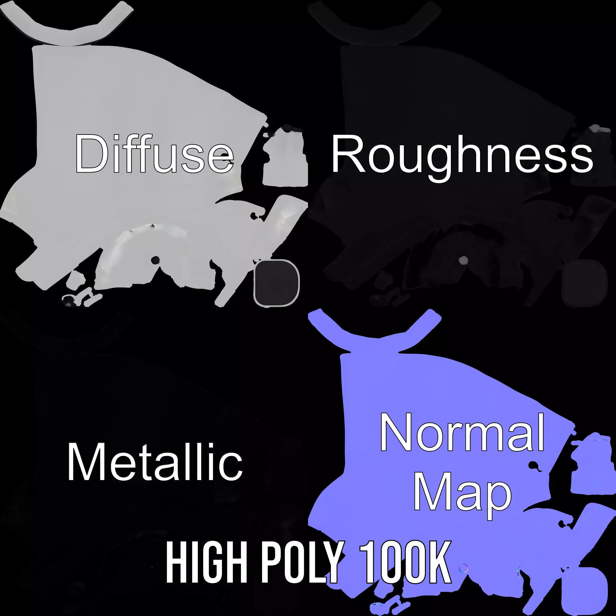 Classic White Sink model pack Low-poly 3D model_3