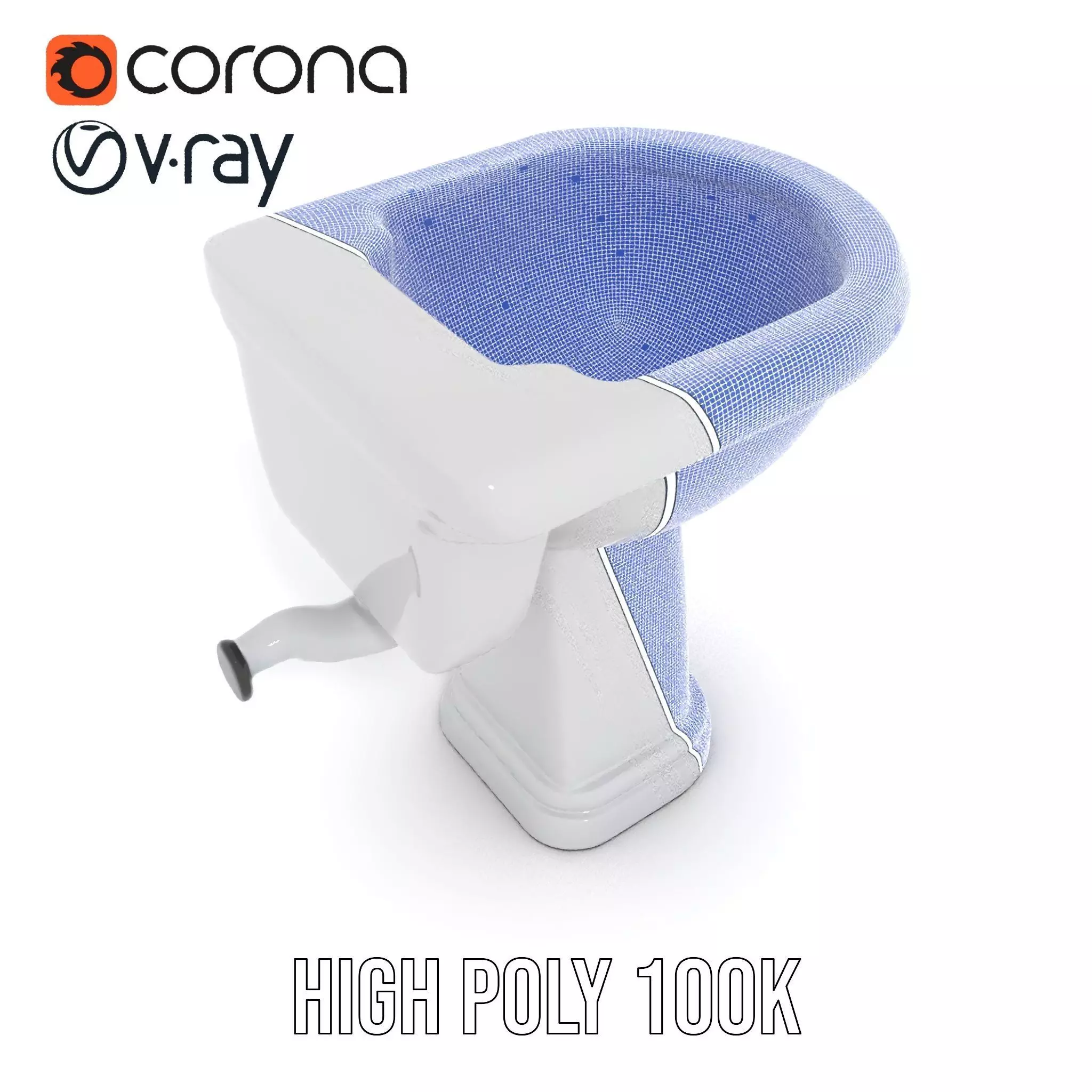 Classic White Sink model pack Low-poly 3D model_32