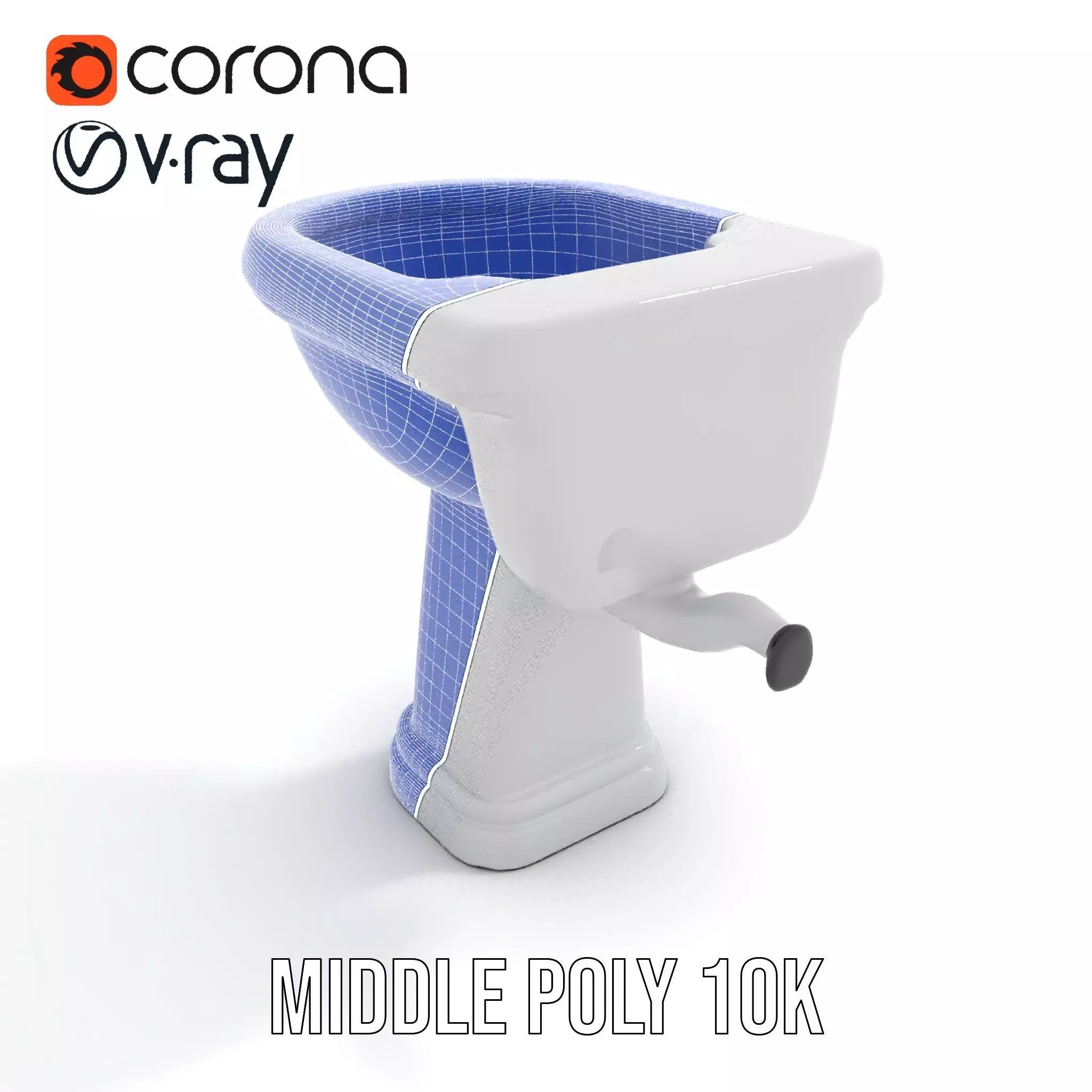 Classic White Sink model pack Low-poly 3D model_18