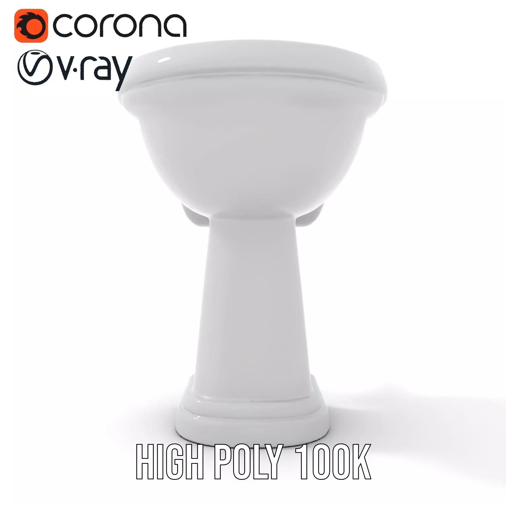 Classic White Sink model pack Low-poly 3D model_23