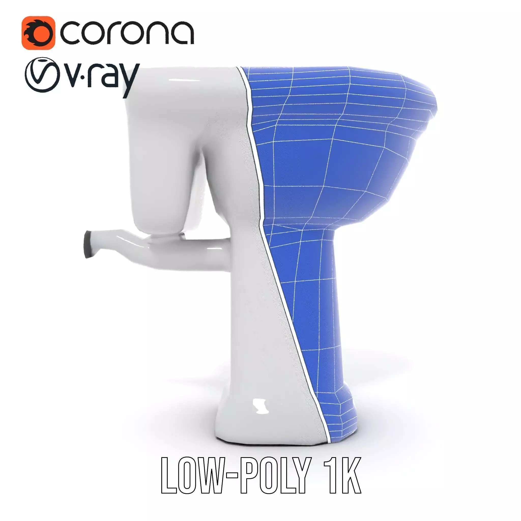 Classic White Sink model pack Low-poly 3D model_25