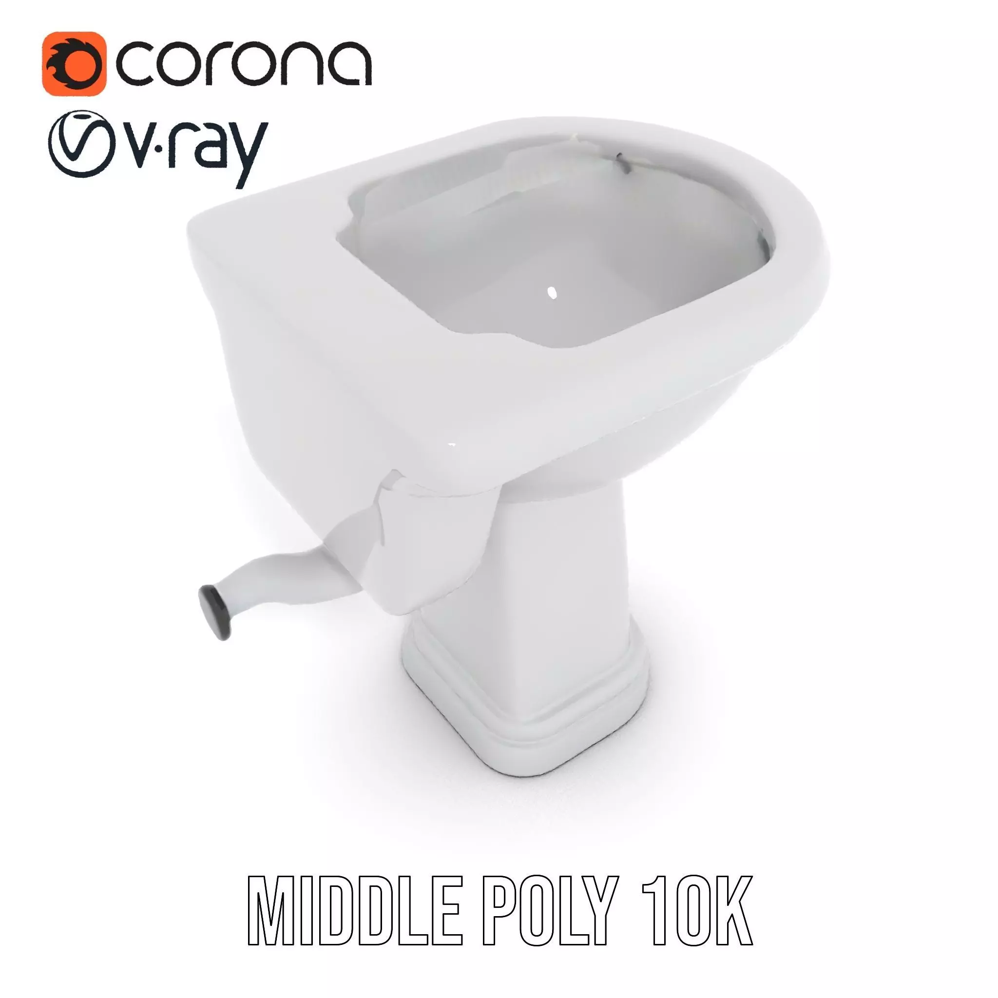 Classic White Sink model pack Low-poly 3D model_11