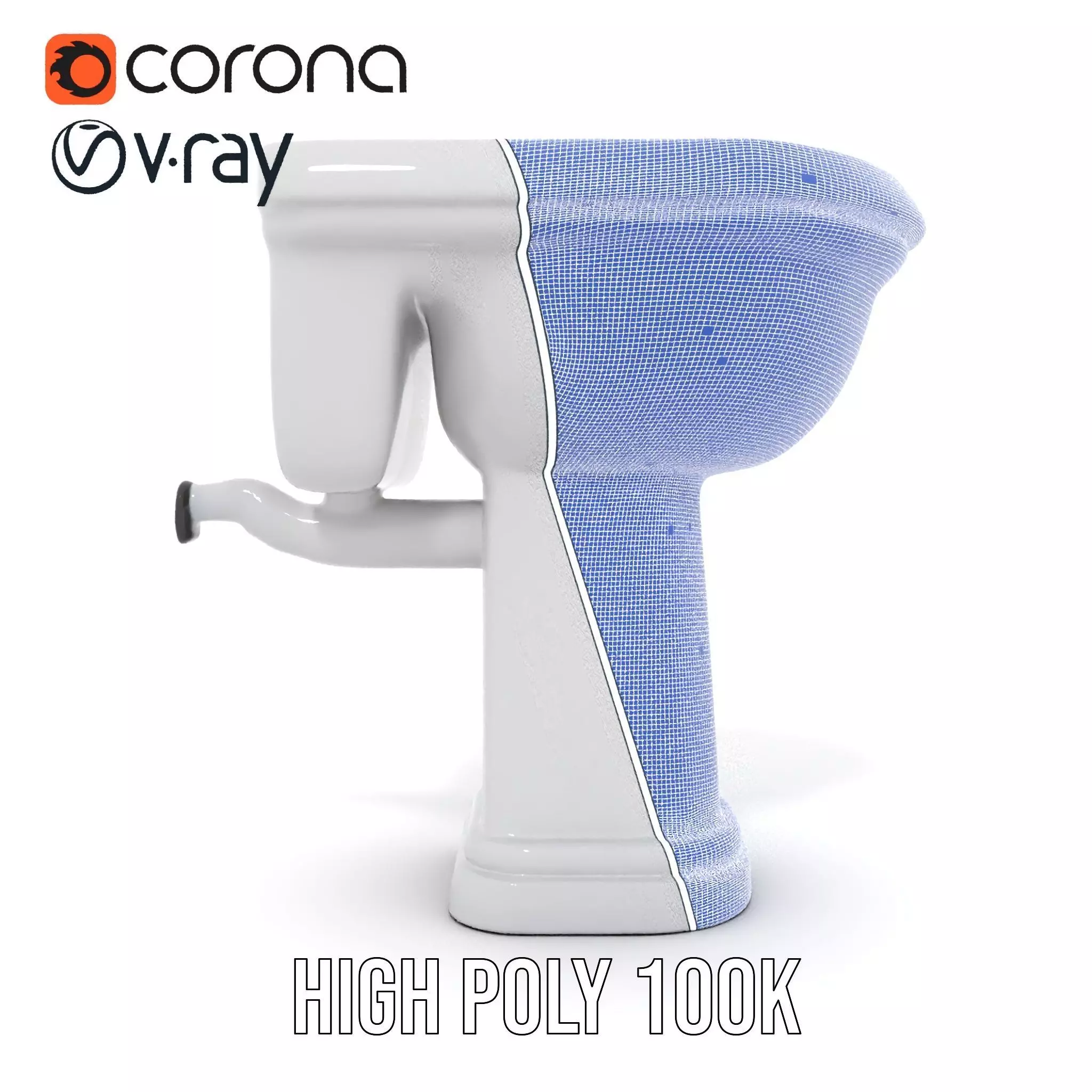 Classic White Sink model pack Low-poly 3D model_34