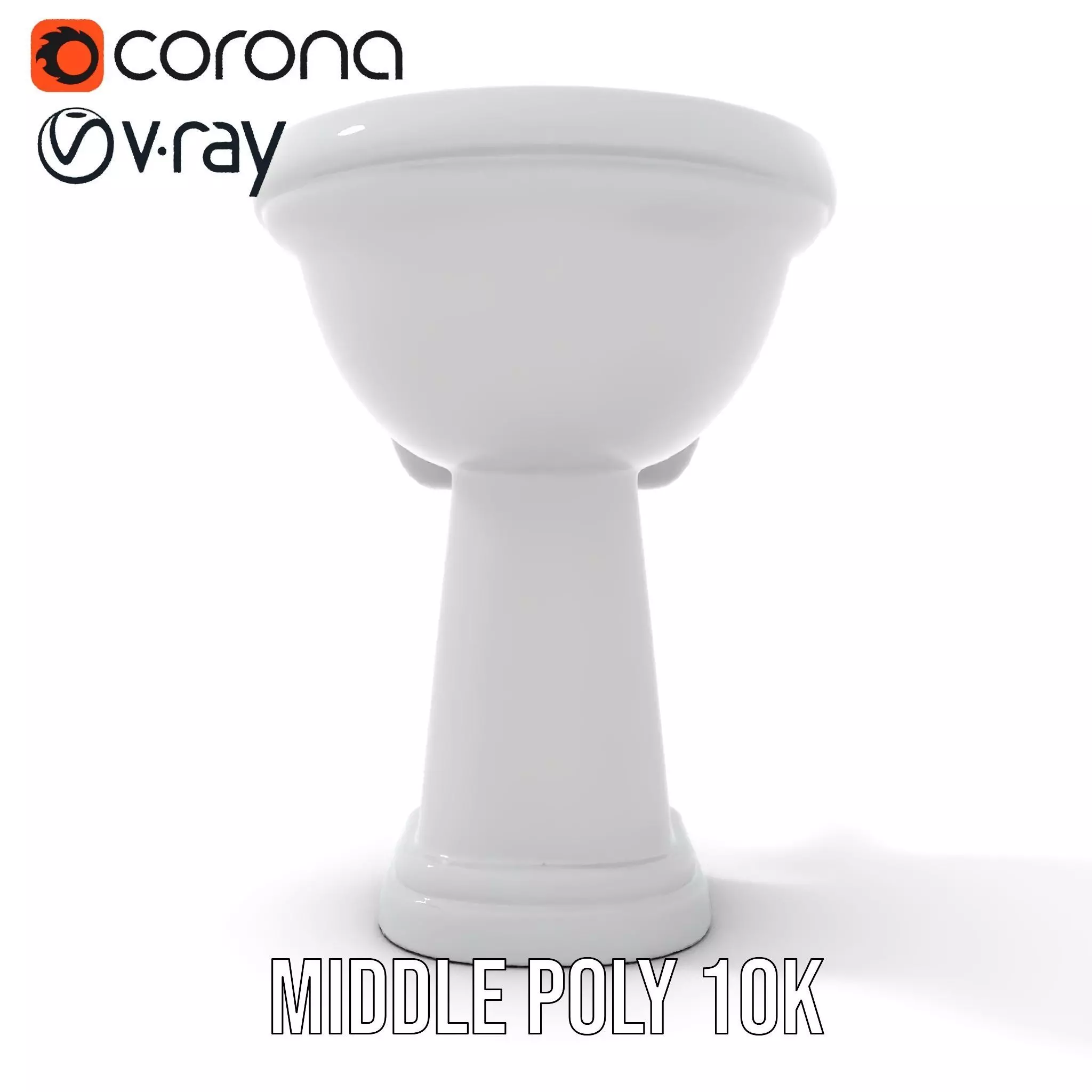 Classic White Sink model pack Low-poly 3D model_5