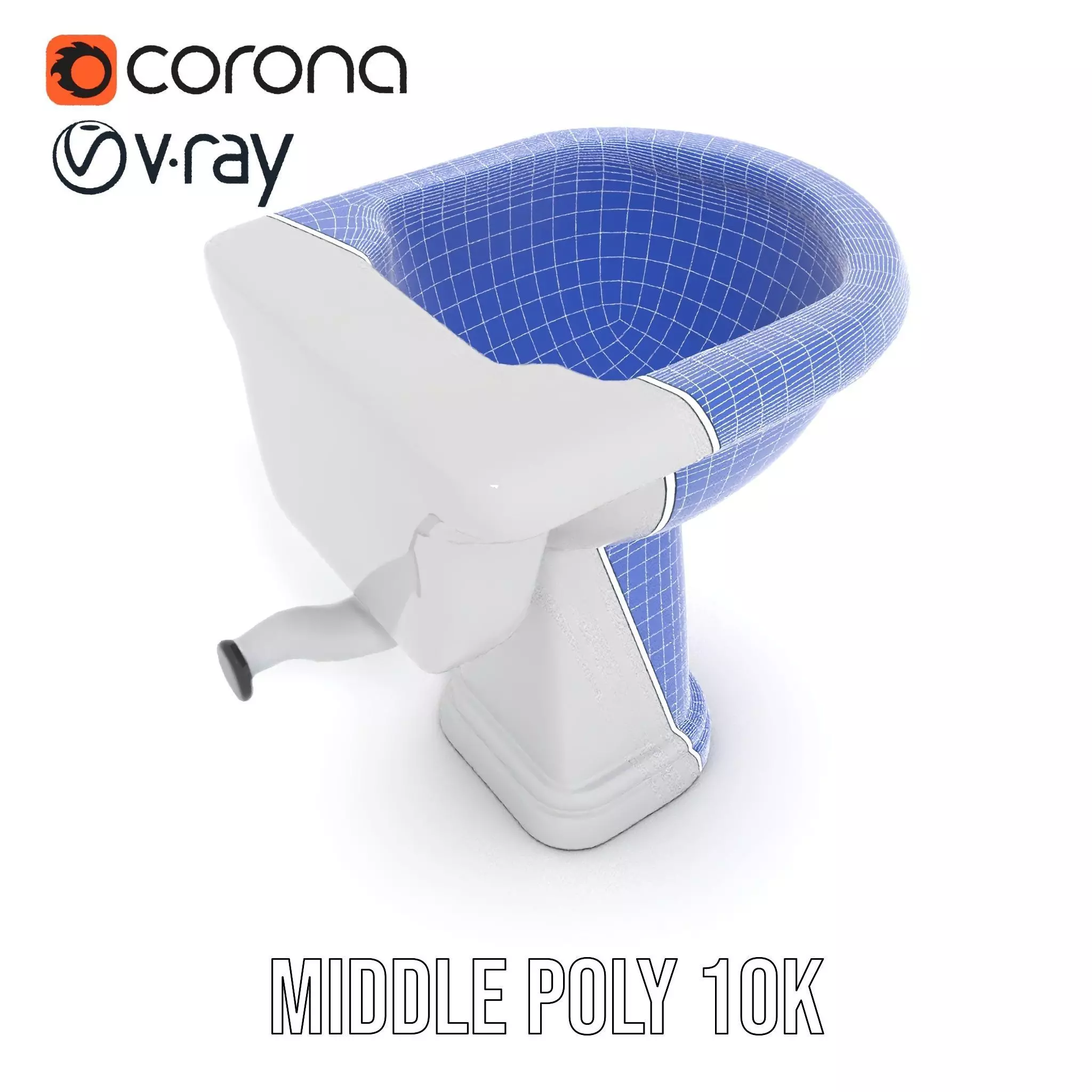 Classic White Sink model pack Low-poly 3D model_16