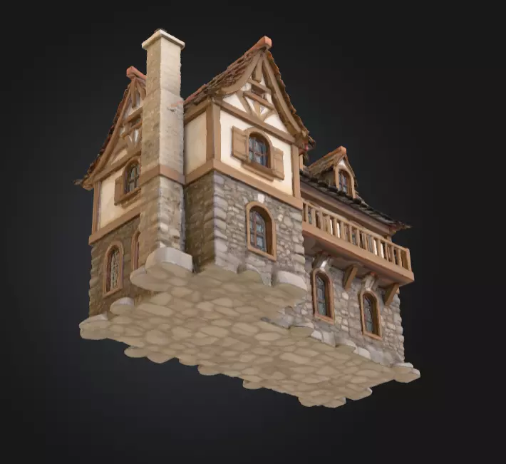Cozy Cottage Low-poly 3D model_14
