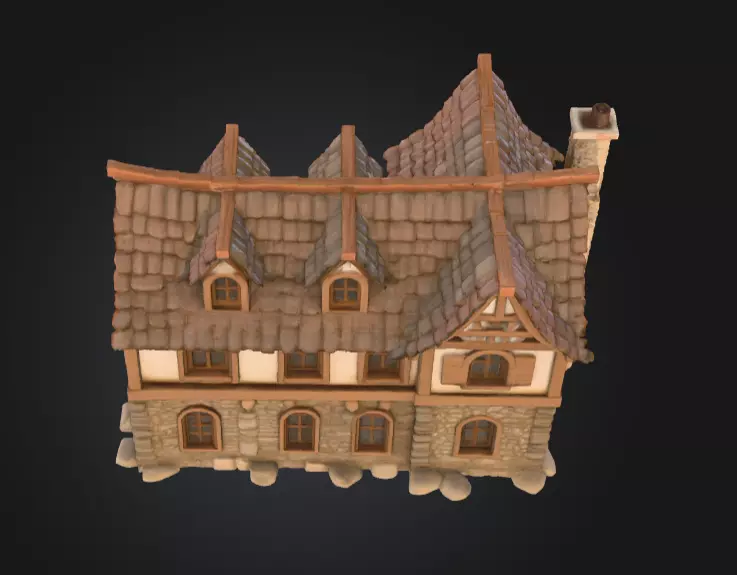 Cozy Cottage Low-poly 3D model_11