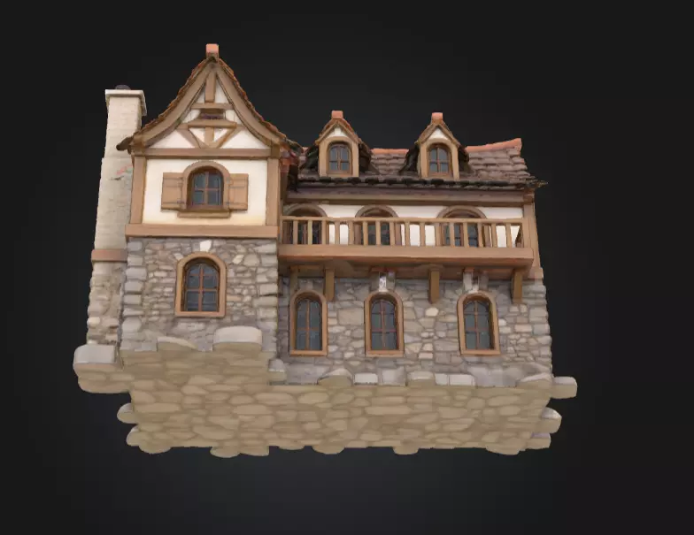 Cozy Cottage Low-poly 3D model_12