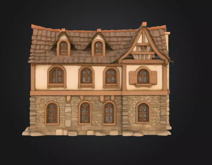 Cozy Cottage Low-poly 3D model_4