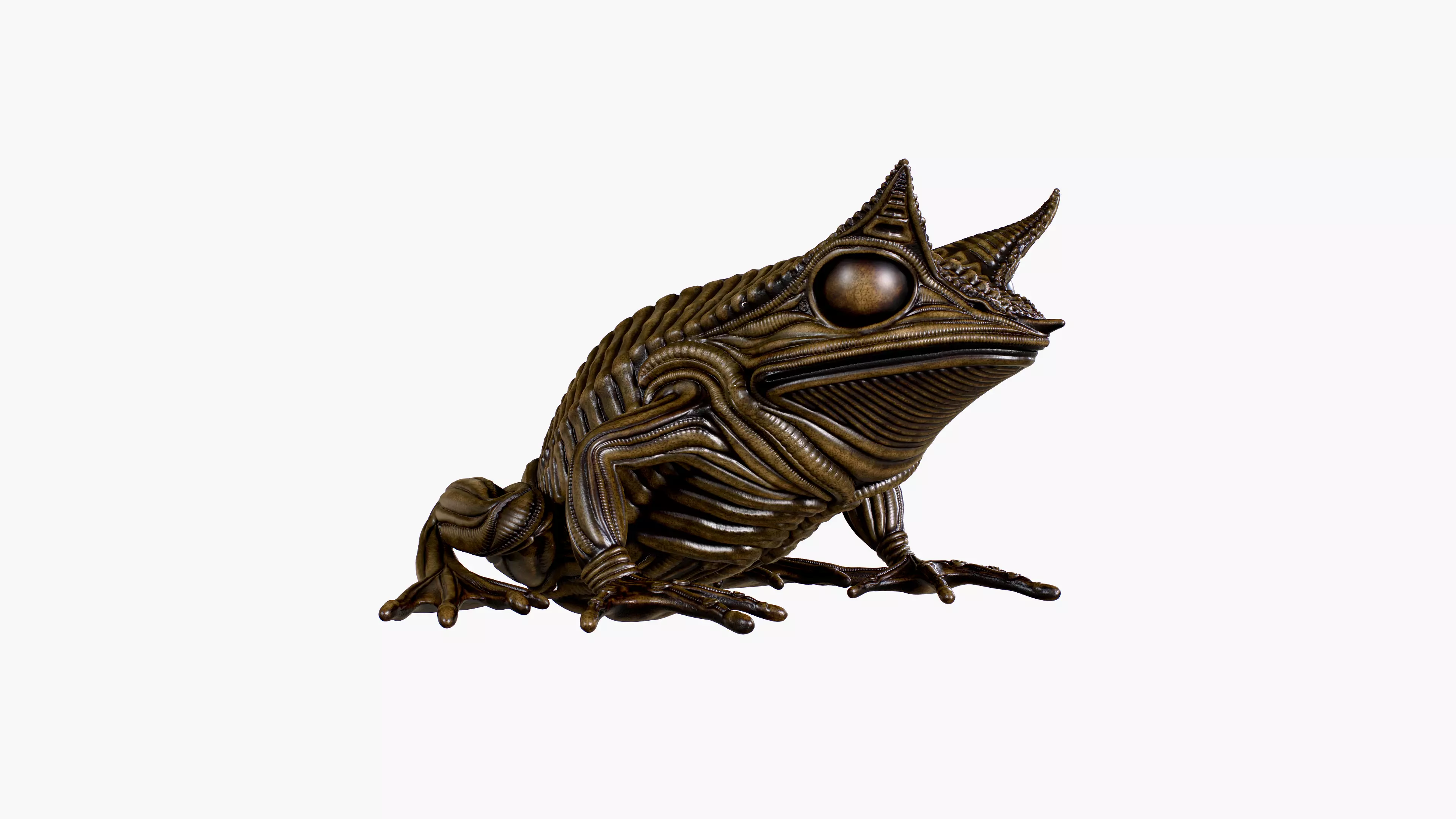 Malayan Xenomorph frog Low-poly 3D model